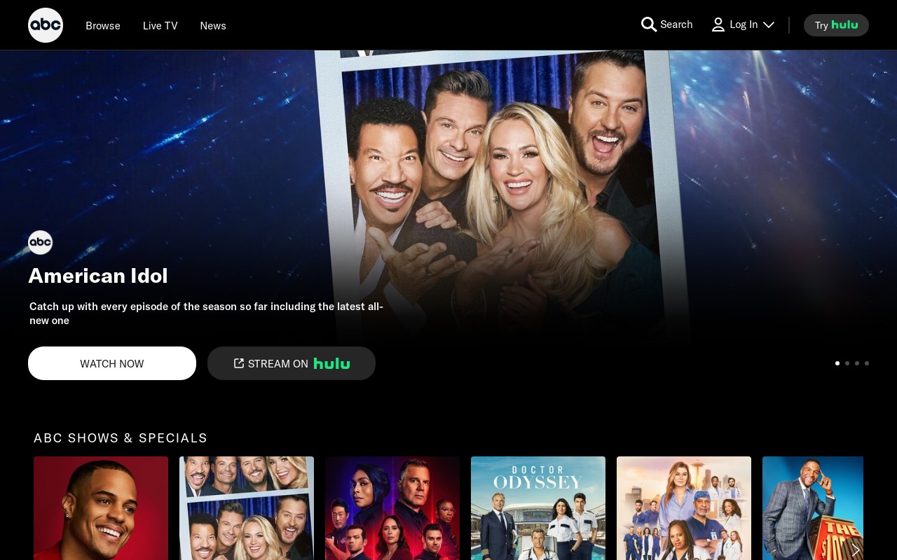 Screenshot of abc.com