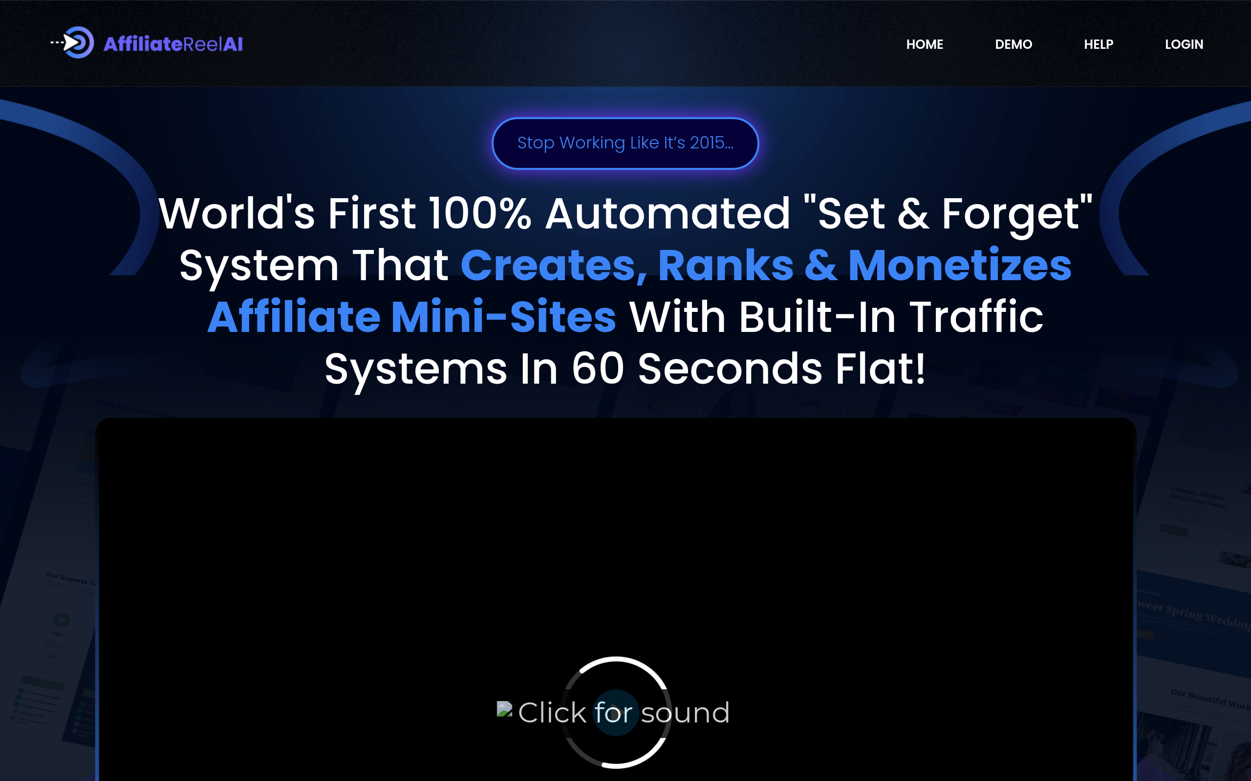 Screenshot of affiliatereel.io