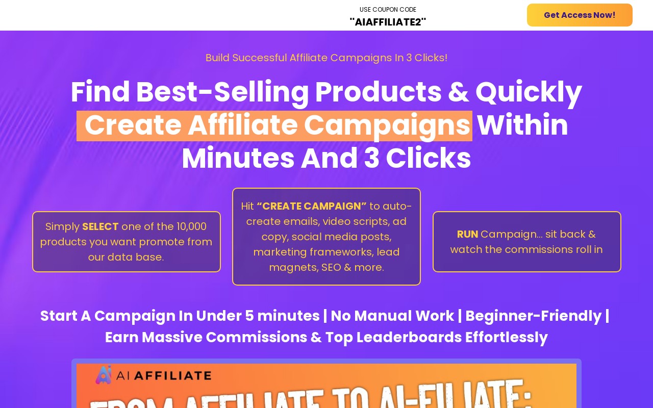 Screenshot of aiaffiliatemachine.com