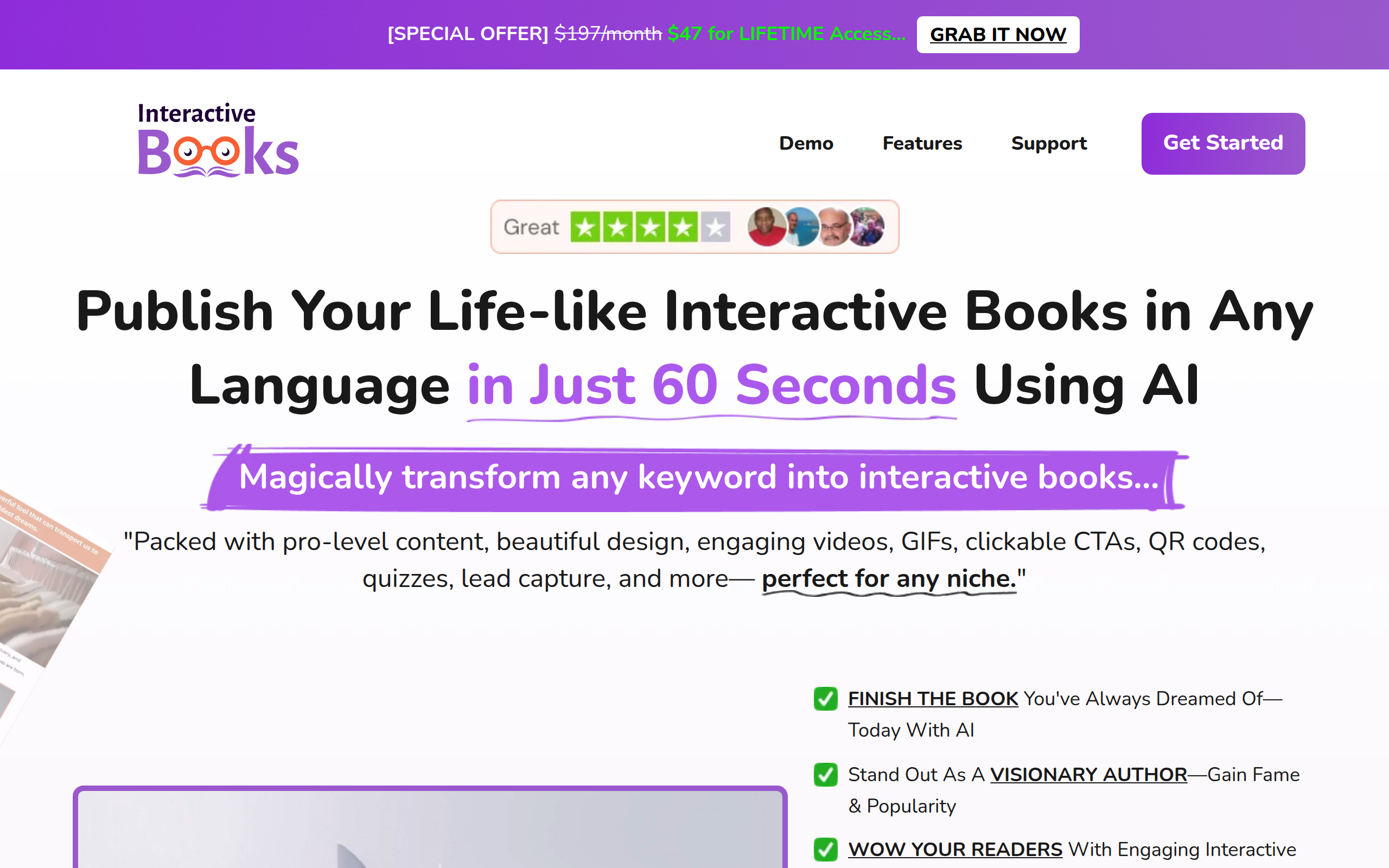 Screenshot of aiinteractivebooks.com