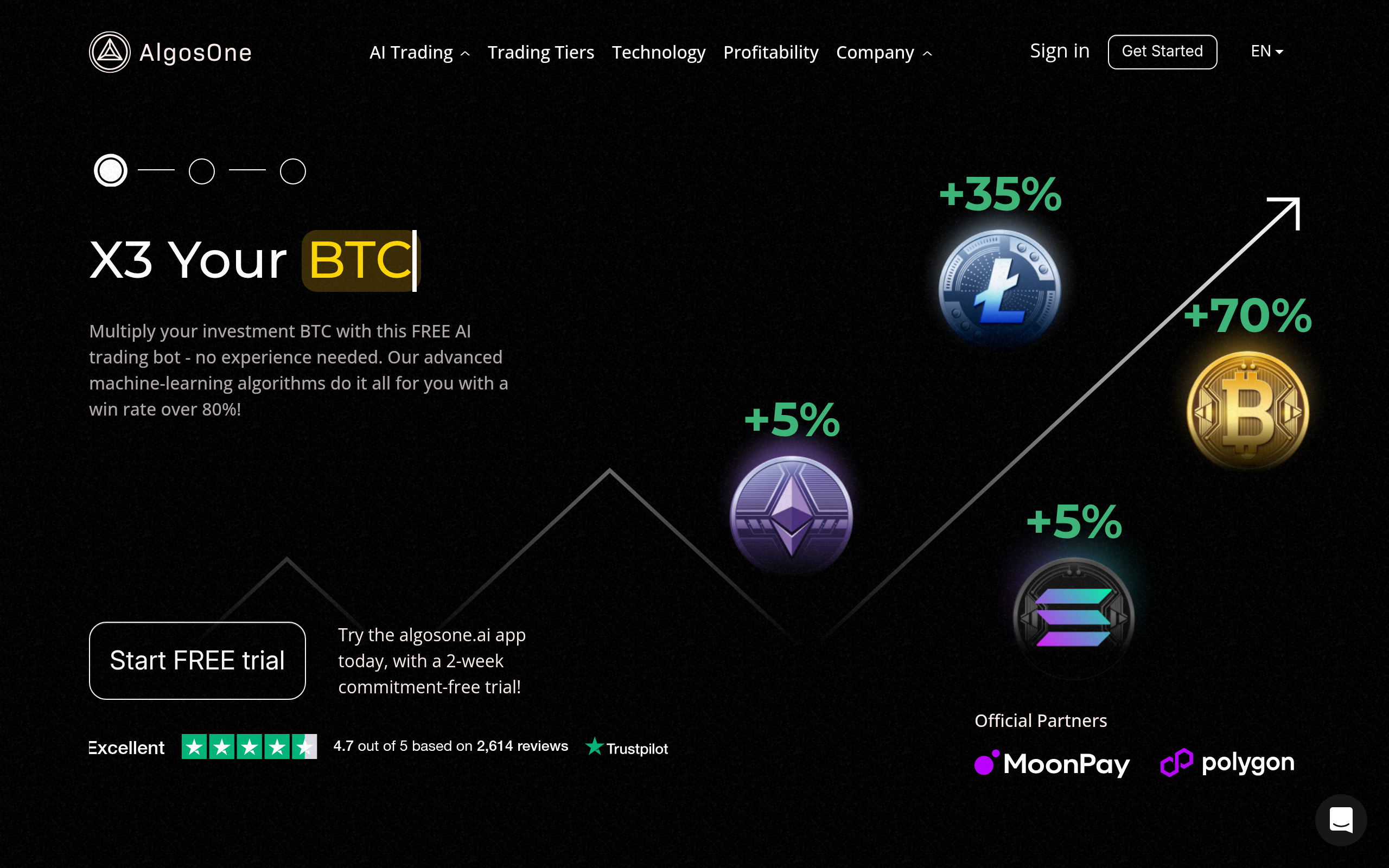 Screenshot of algosone.ai