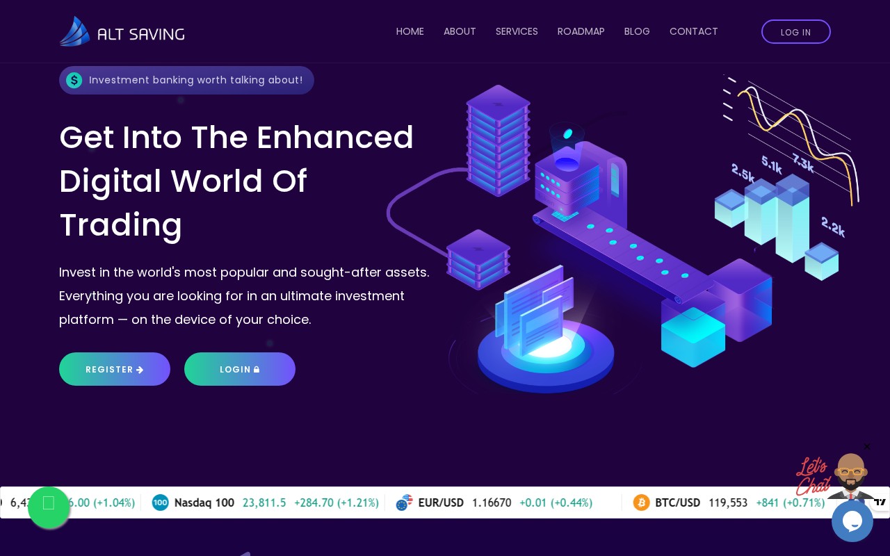 Screenshot of altsaving.com