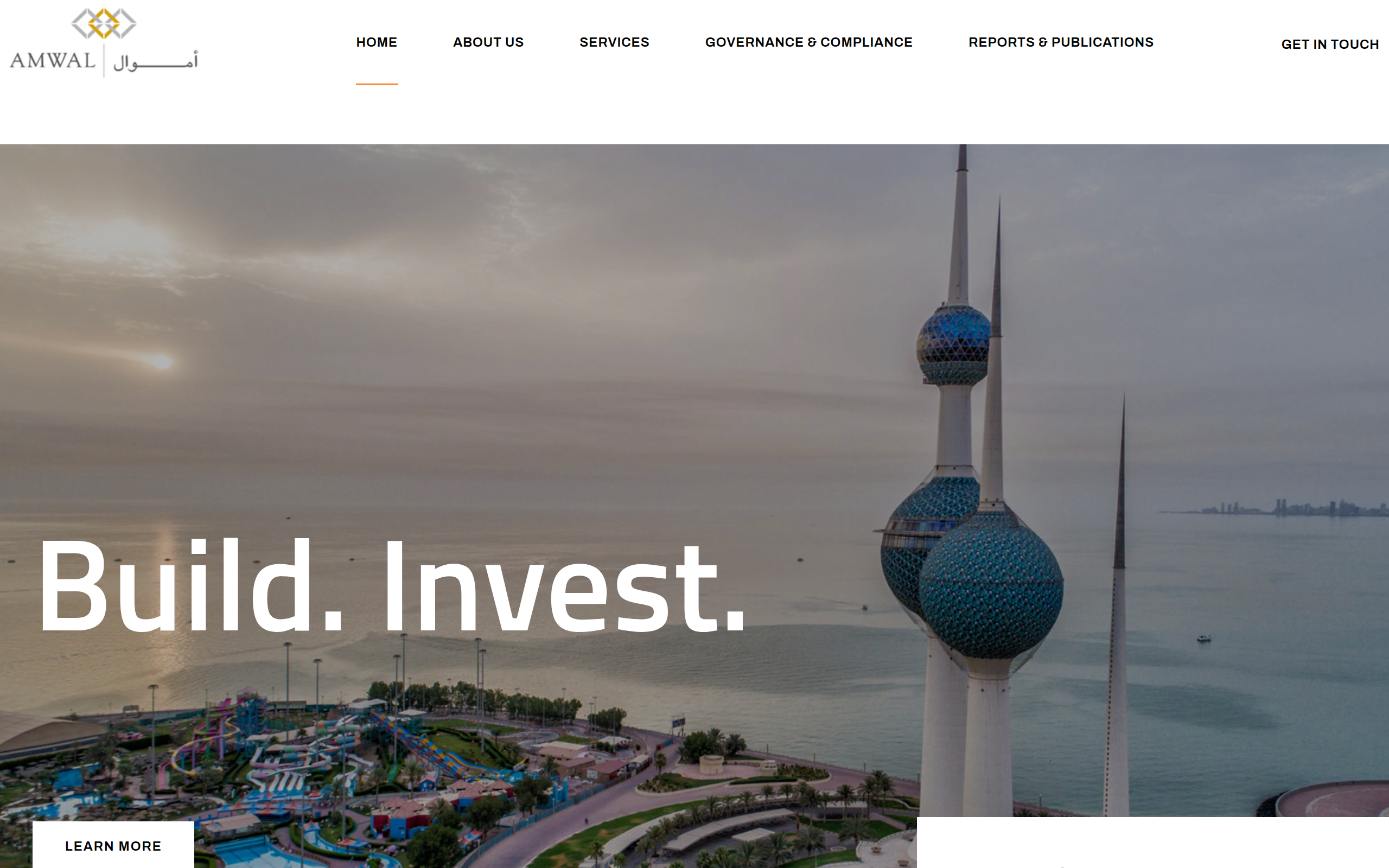 Screenshot of amwalinvestkw.com