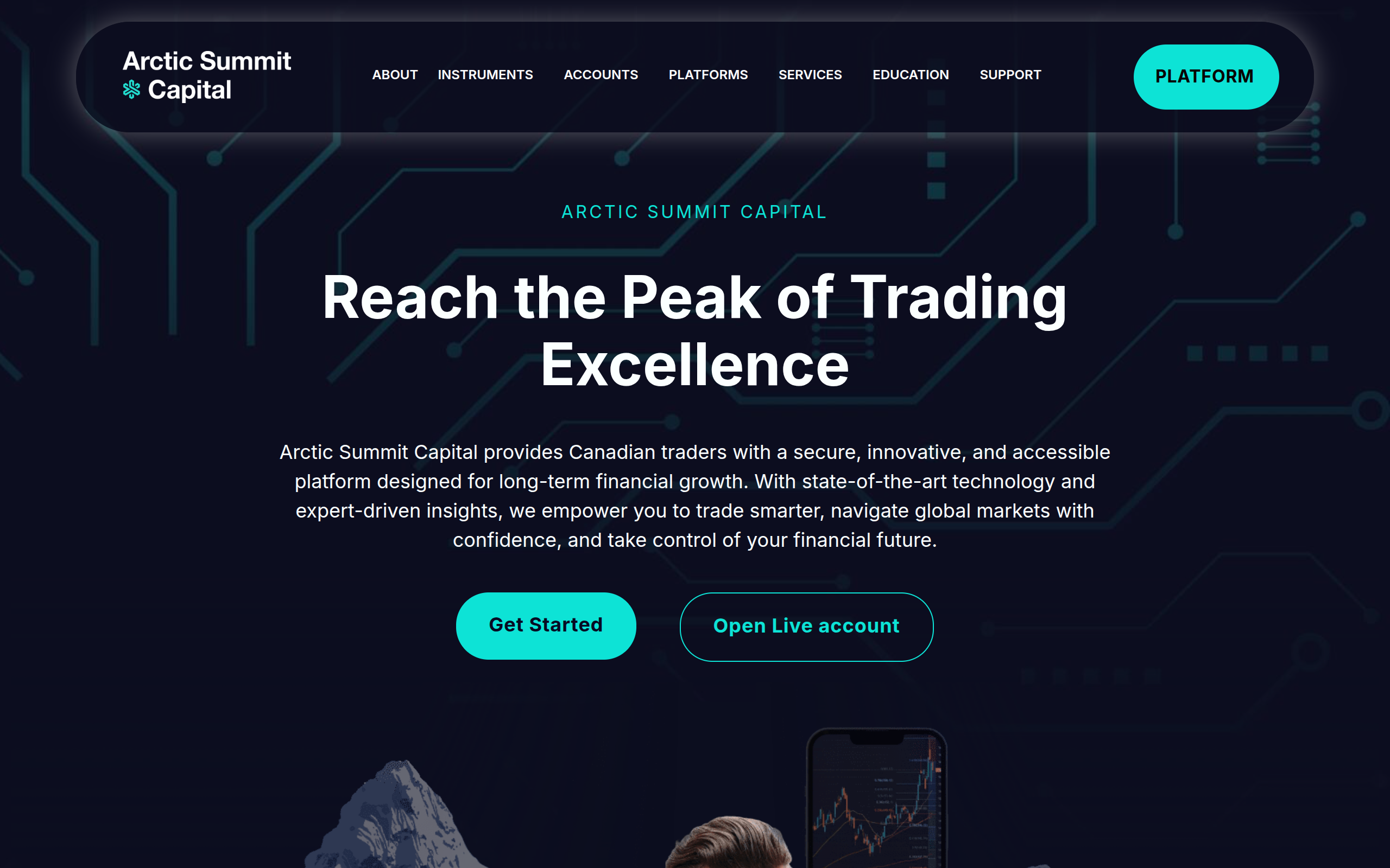 Screenshot of arcticsummitcapital.io