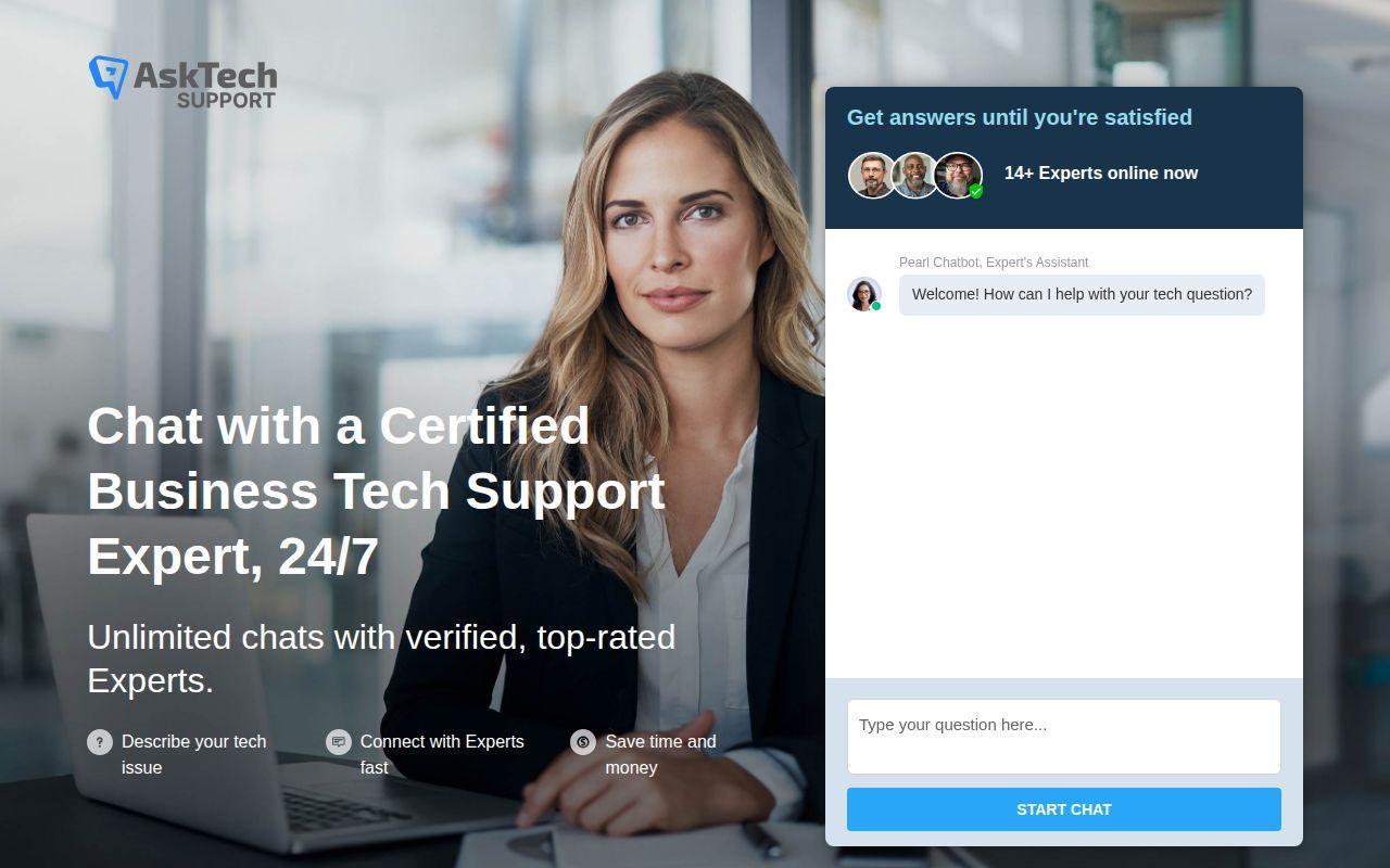 Screenshot of asktech.support