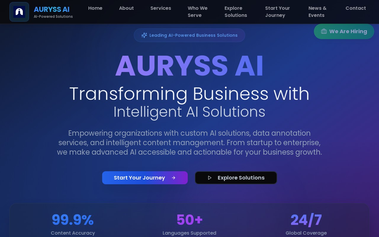 Screenshot of auryssai.com