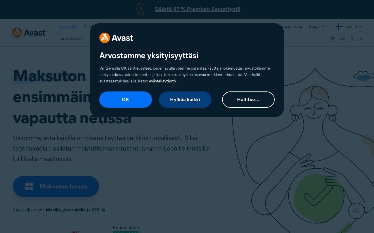 Screenshot of avast.com