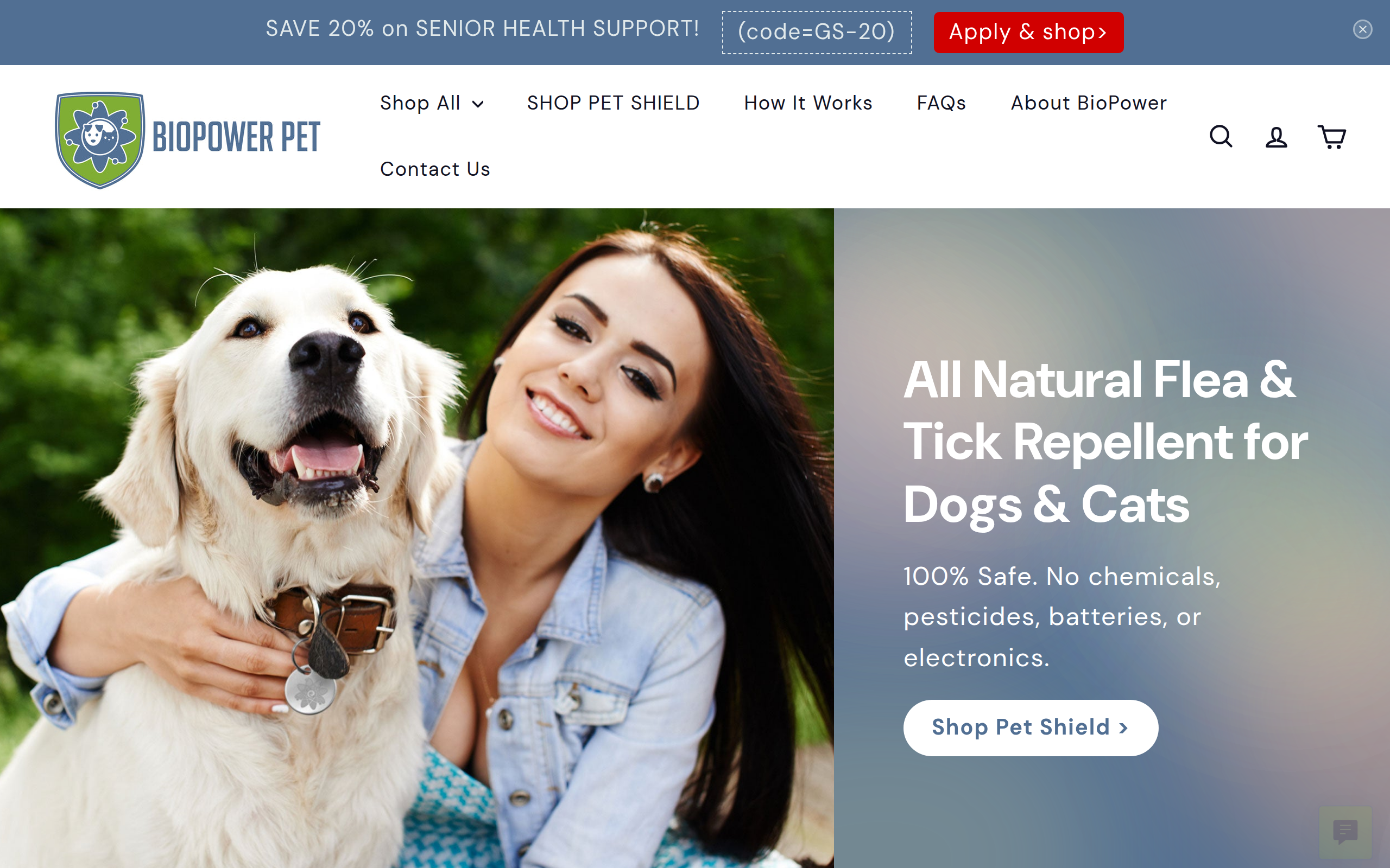 Screenshot of biopowerpet.com