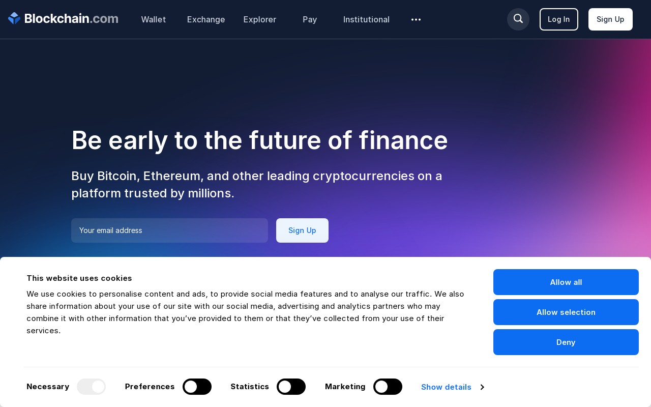 Screenshot of blockchain.com