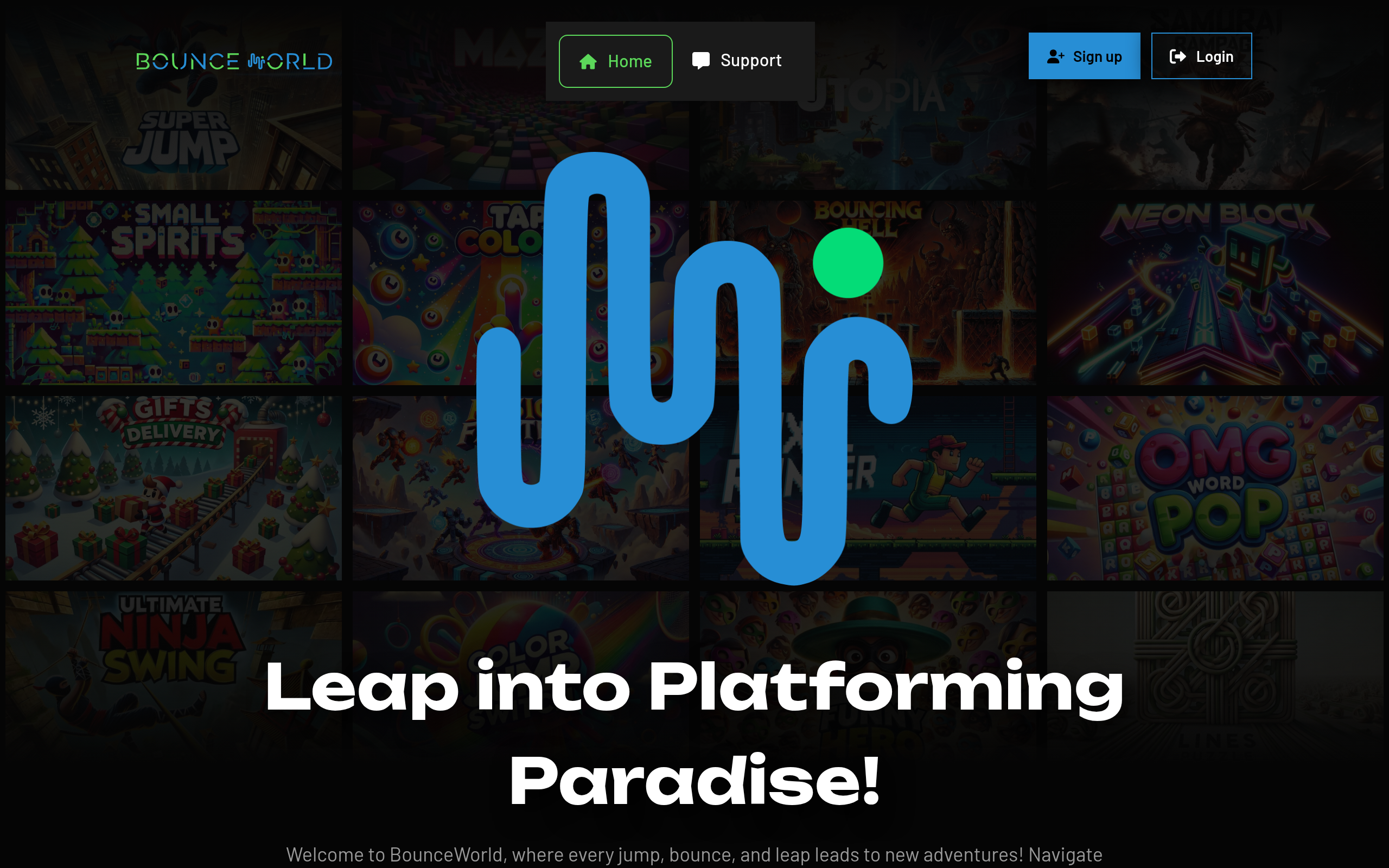 Screenshot of bounceworld.net