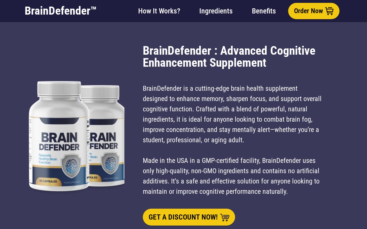 Screenshot of briandefender.com