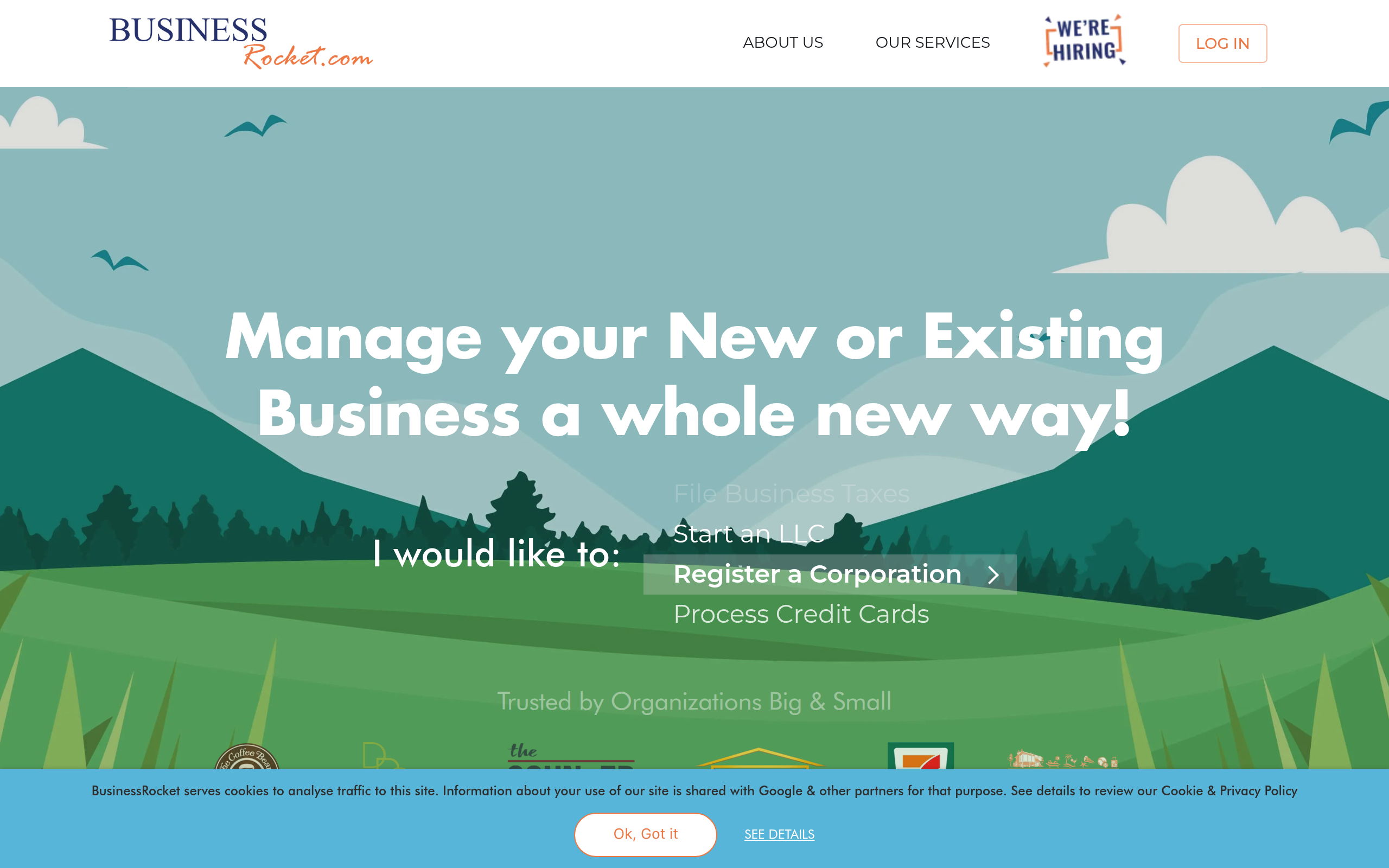 Screenshot of businessrocket.com