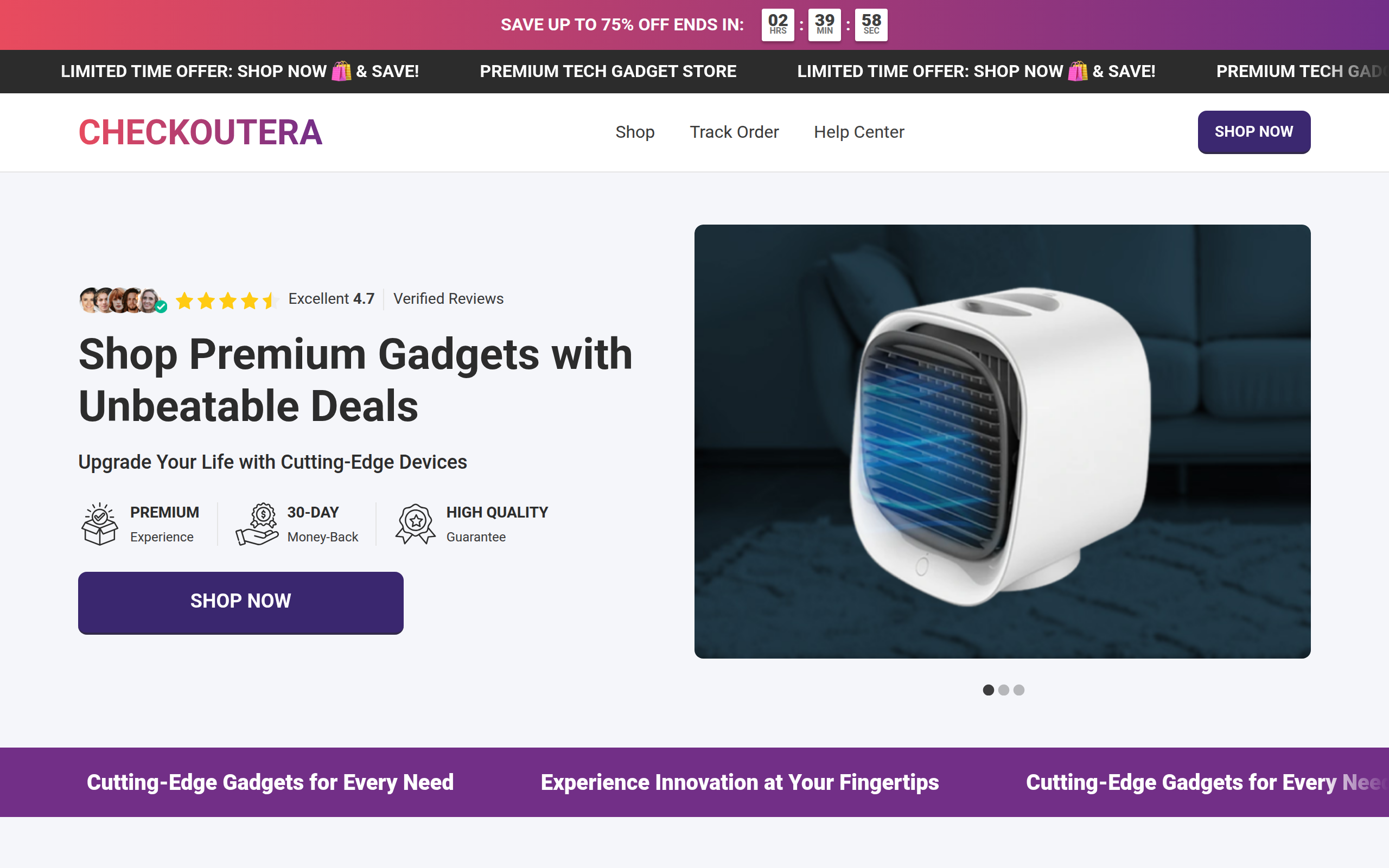 Screenshot of checkoutera.com