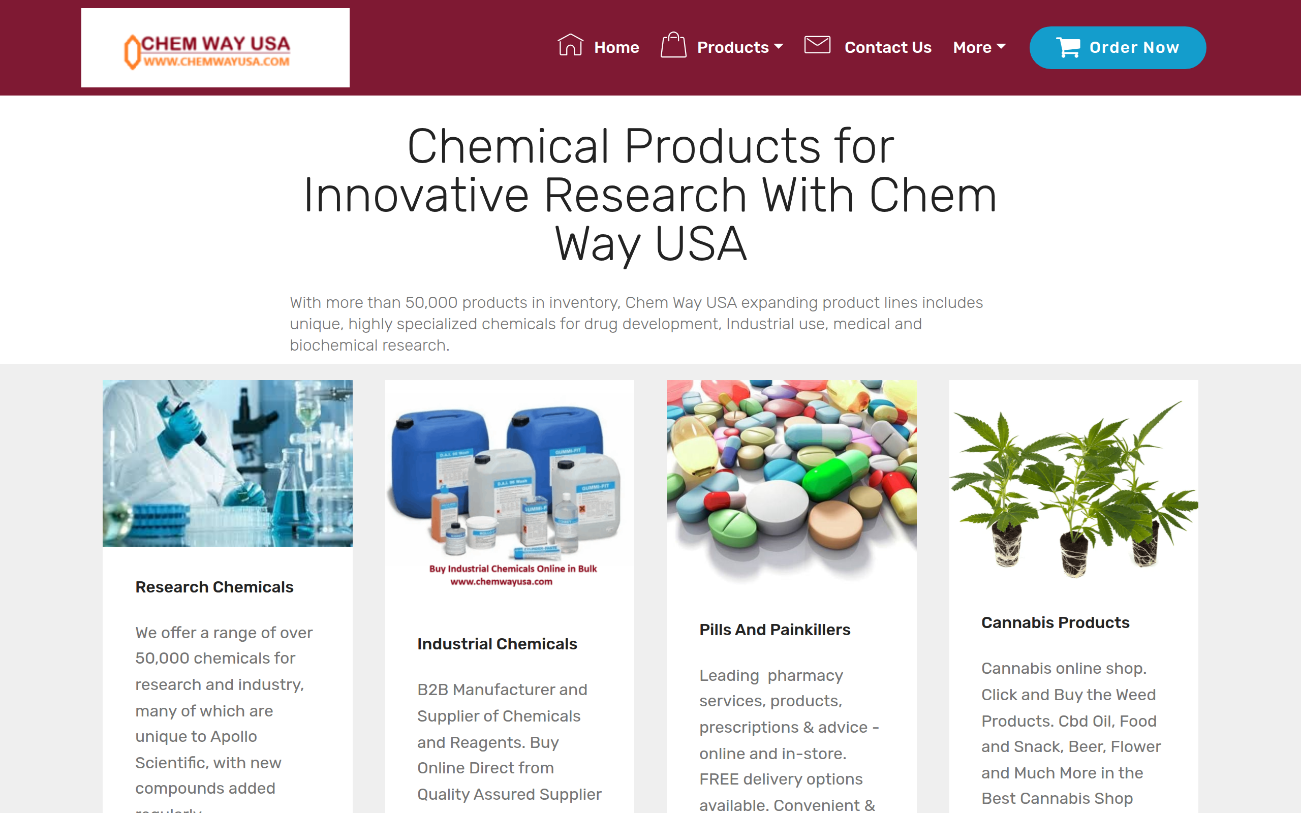 Screenshot of chemwayusa.com
