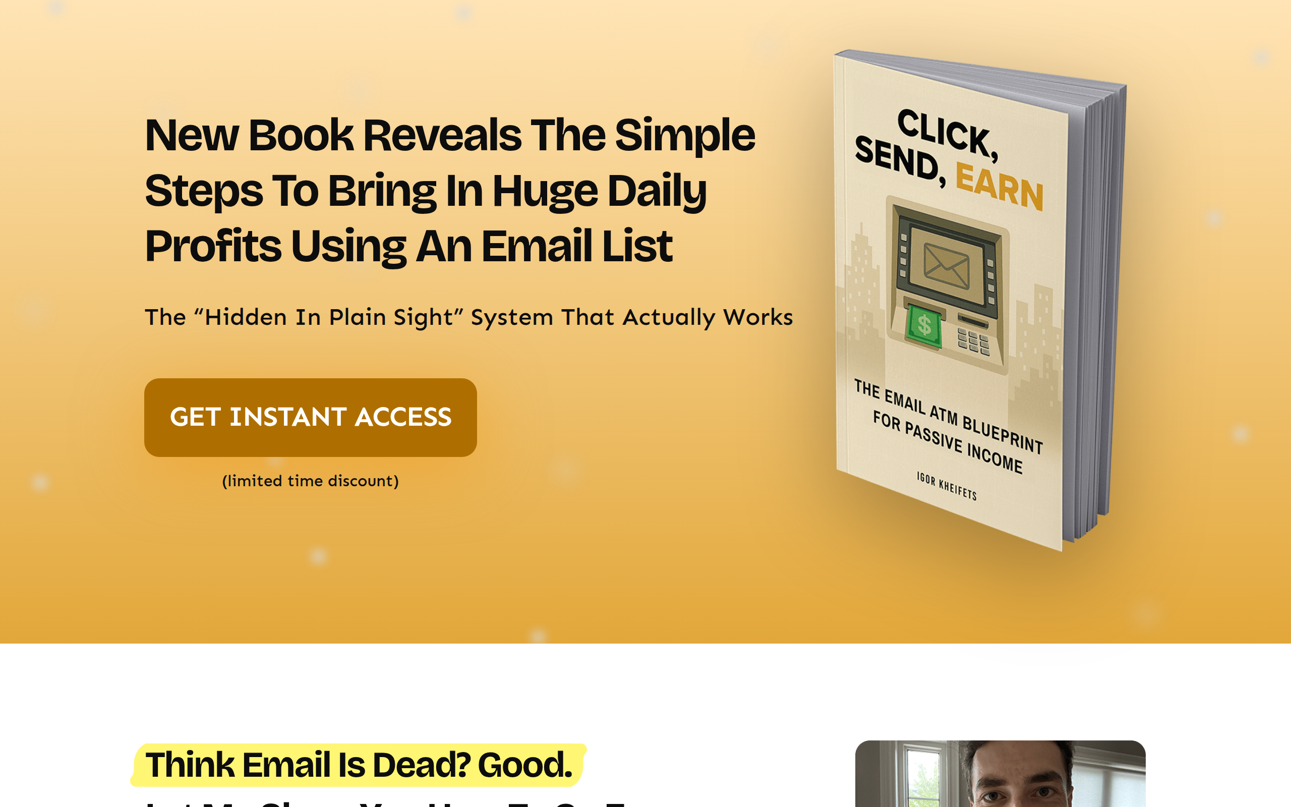 Screenshot of clicksendearn.co