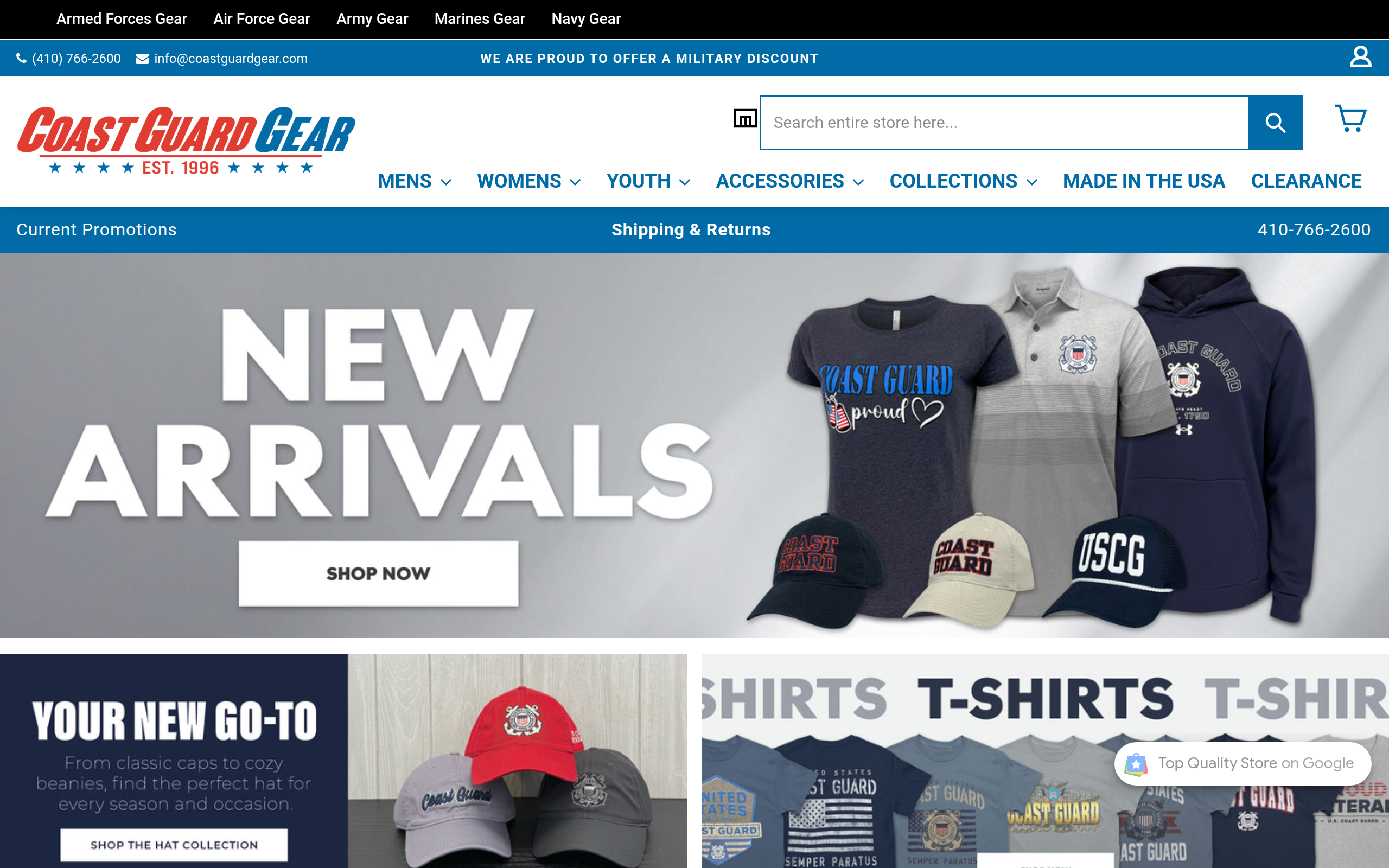 Screenshot of coastguardgear.com