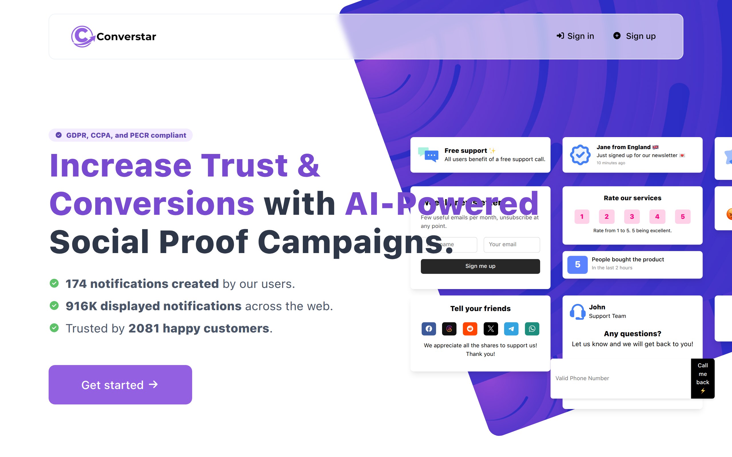 Screenshot of converstar.com