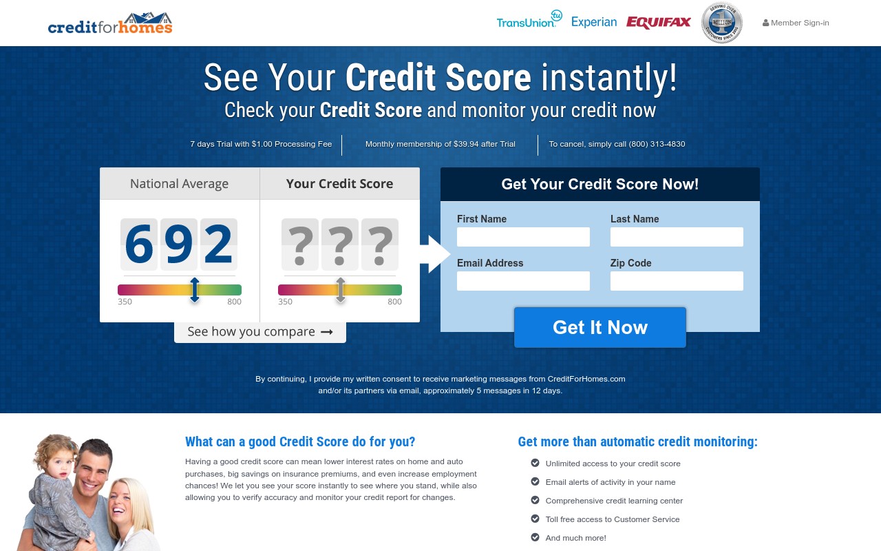 Screenshot of creditforhomes.com
