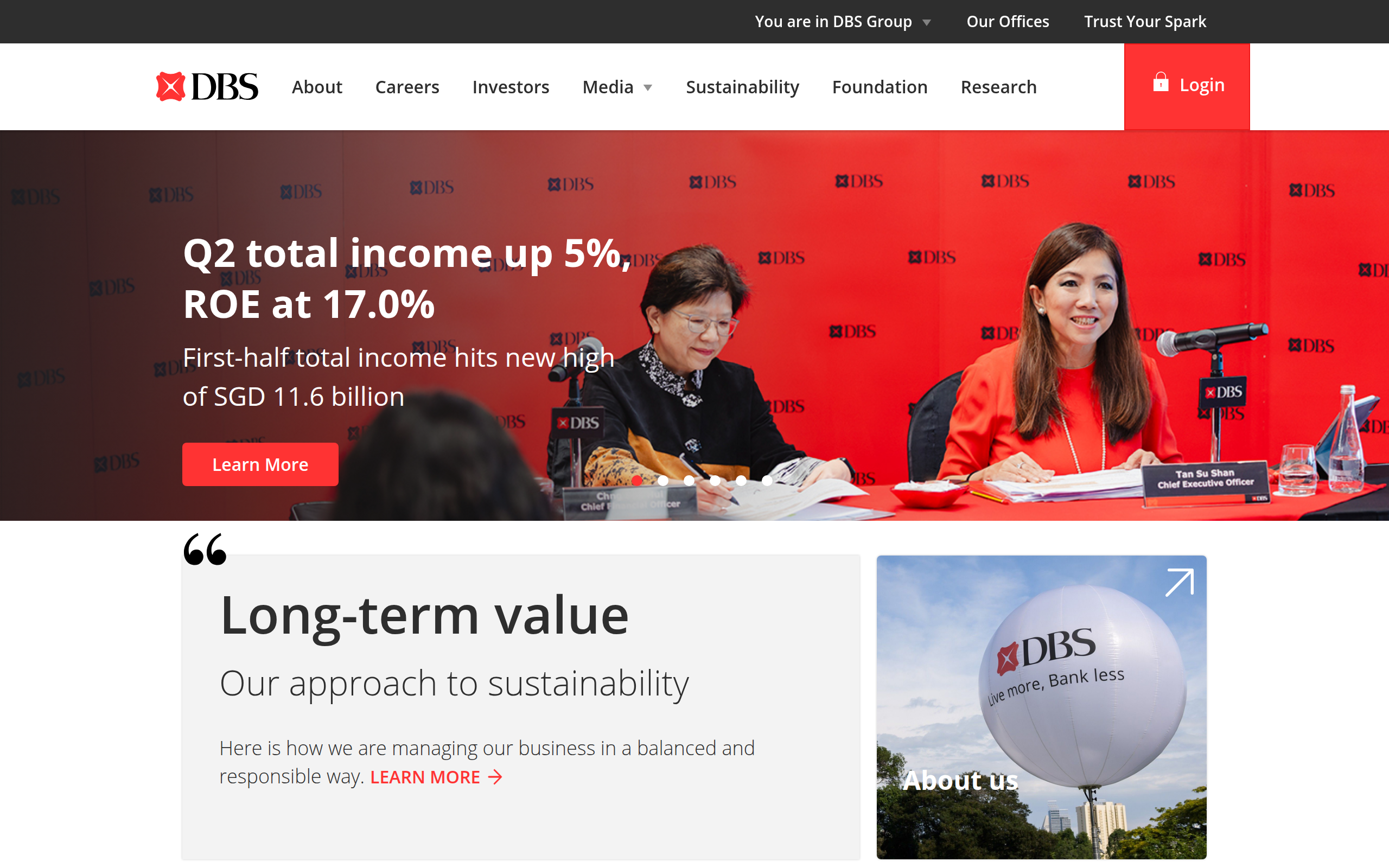 Screenshot of dbs.com