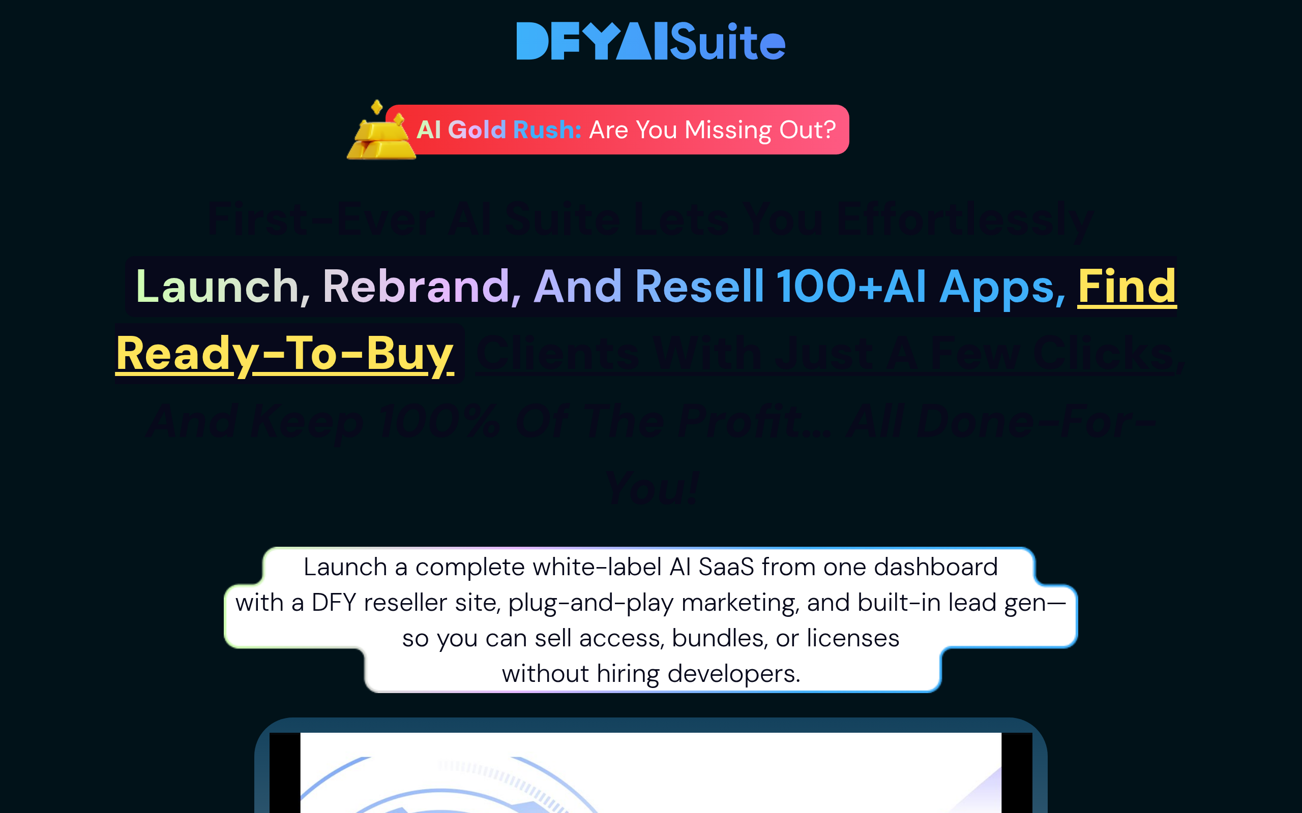 Screenshot of dfyaisuite.live