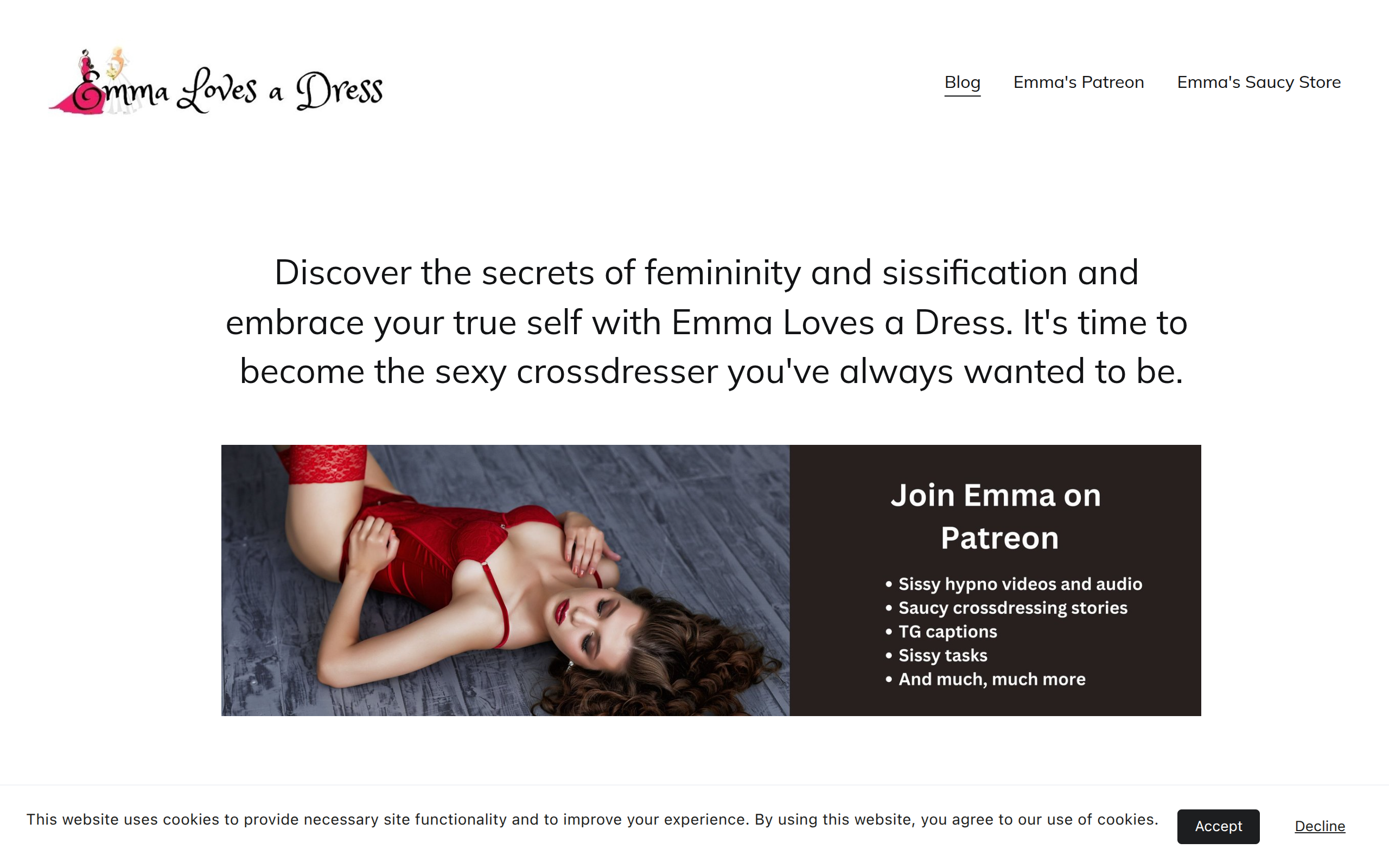 Screenshot of emmalovesadress.com