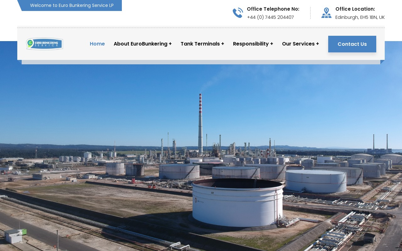 Screenshot of eurobunkeringservice.com