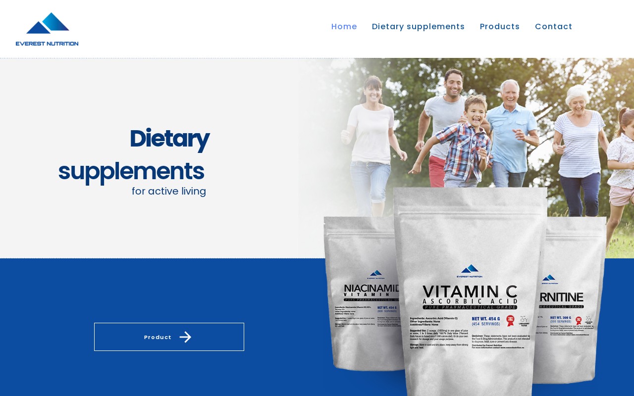 Screenshot of everestnutrition.eu