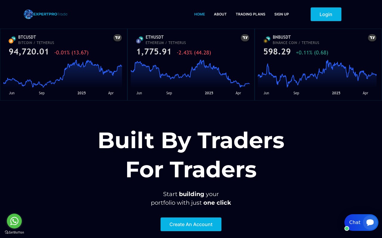 Screenshot of expertprotrade.com