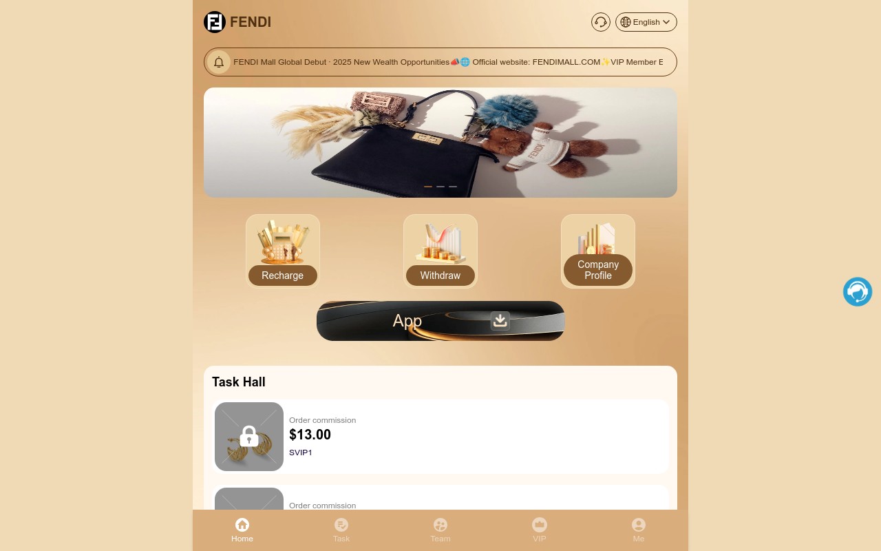 Screenshot of fendimall.com