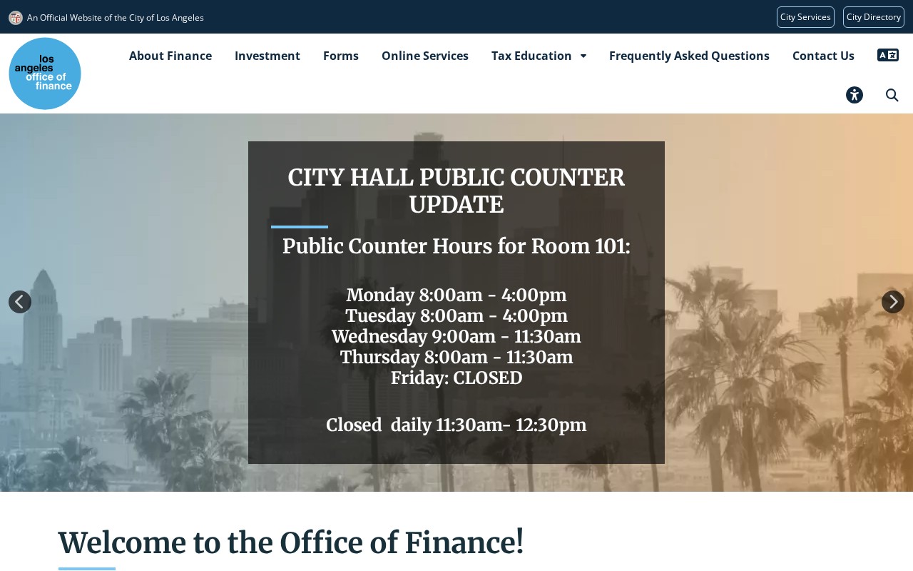 Screenshot of finance.lacity.gov