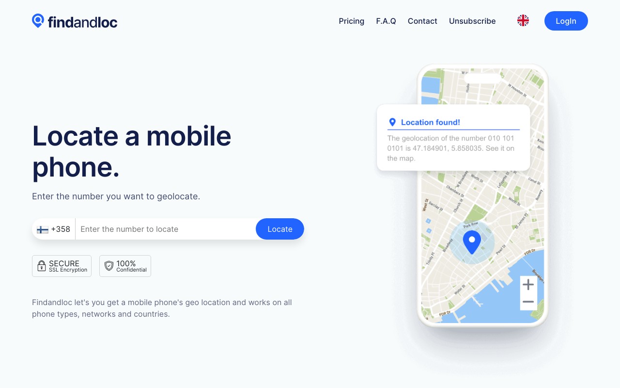 Screenshot of findandloc.com