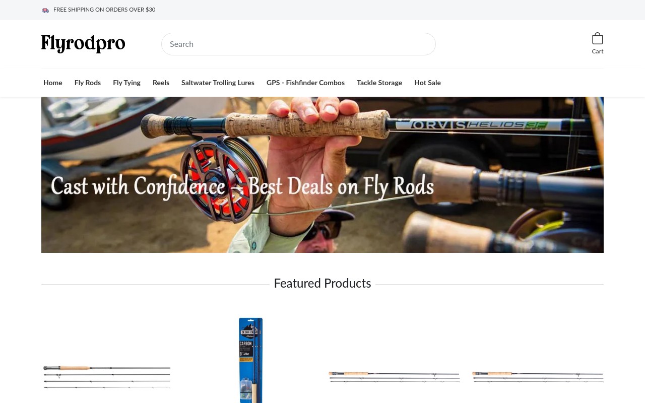 Screenshot of flyrodpro.com