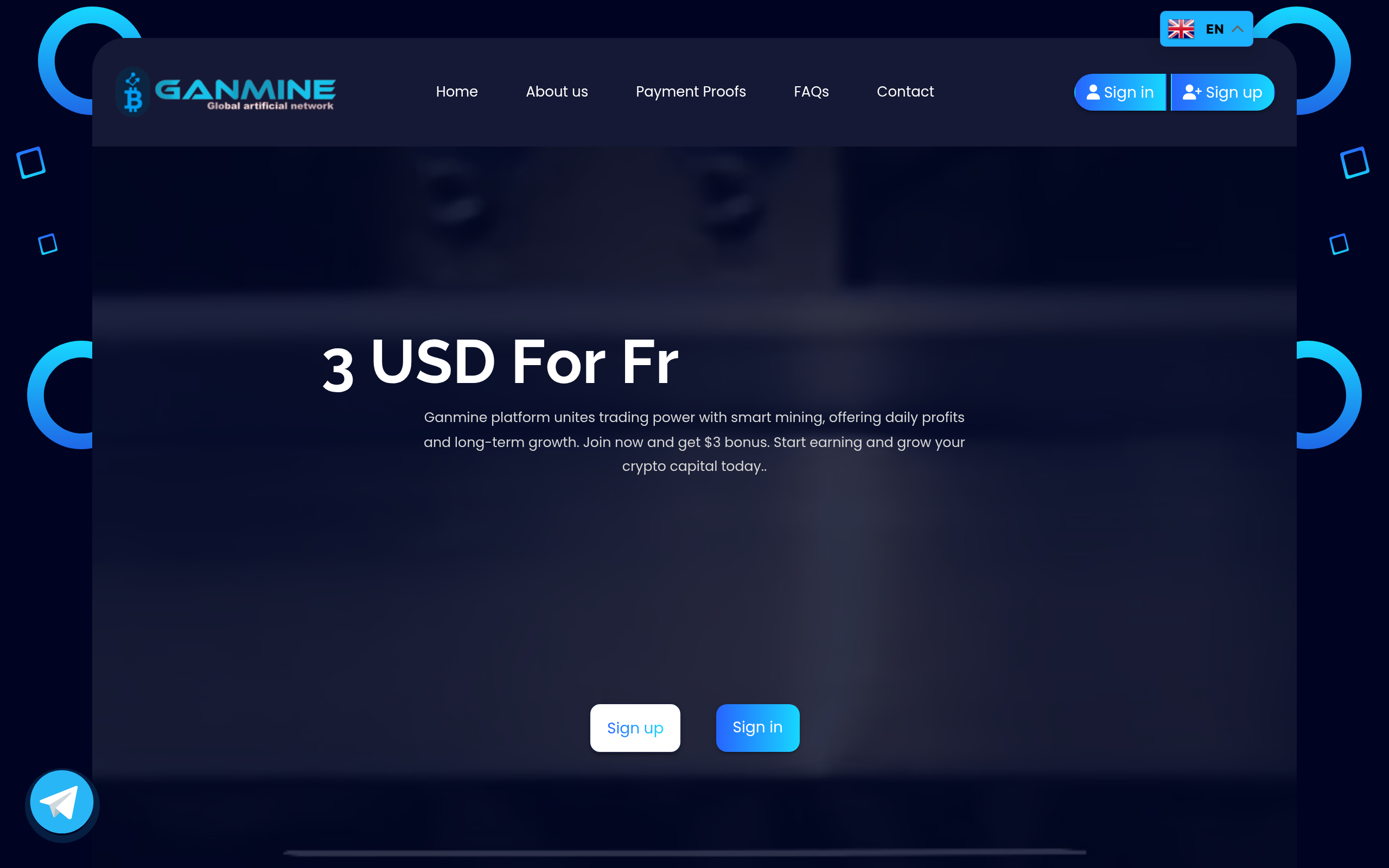 Screenshot of ganmine.com