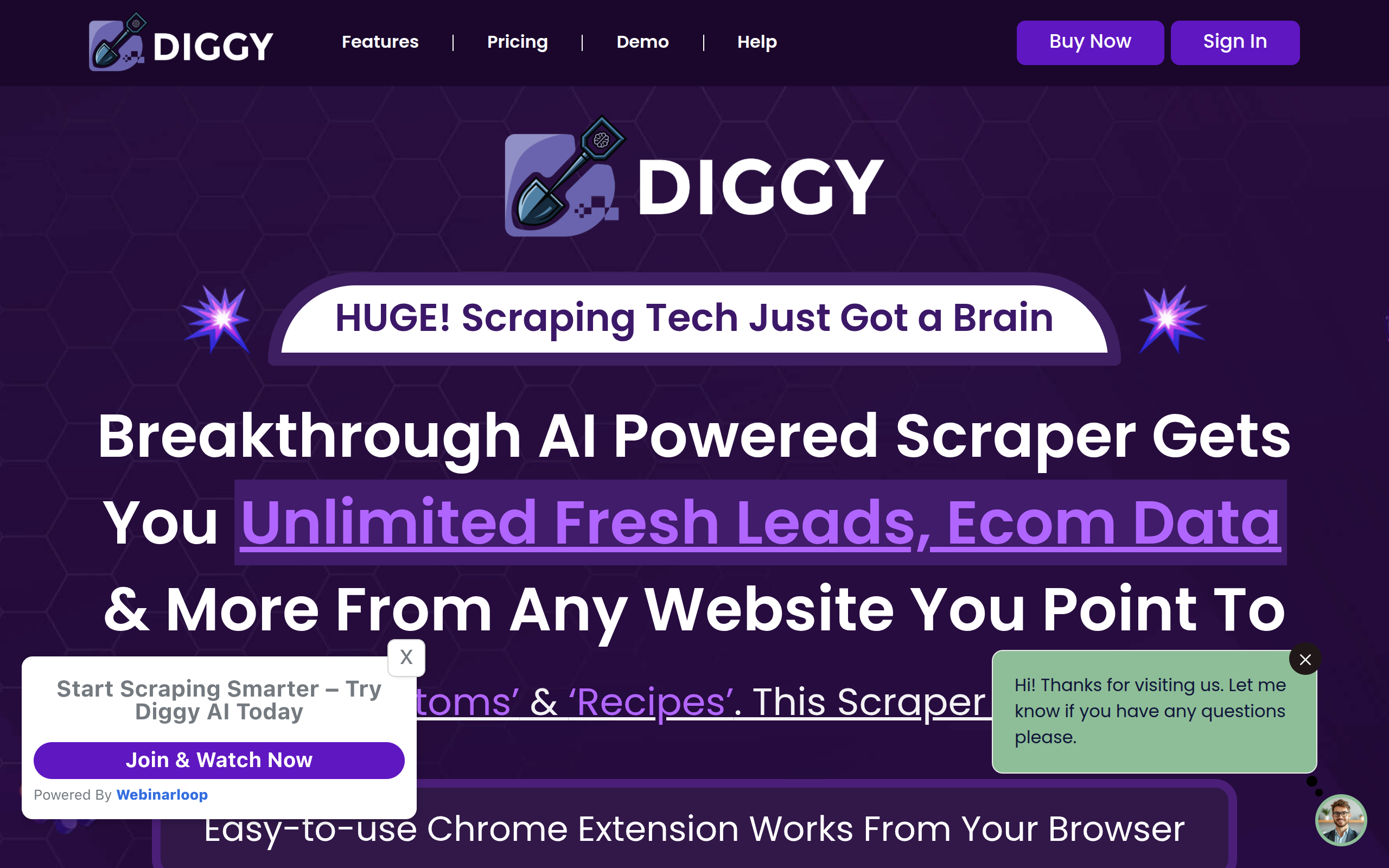 Screenshot of getdiggyminer.in