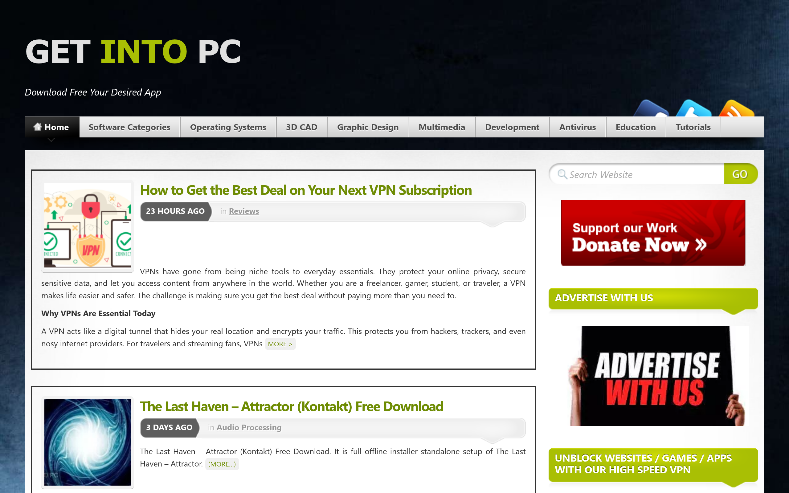 Screenshot of getintopc.com