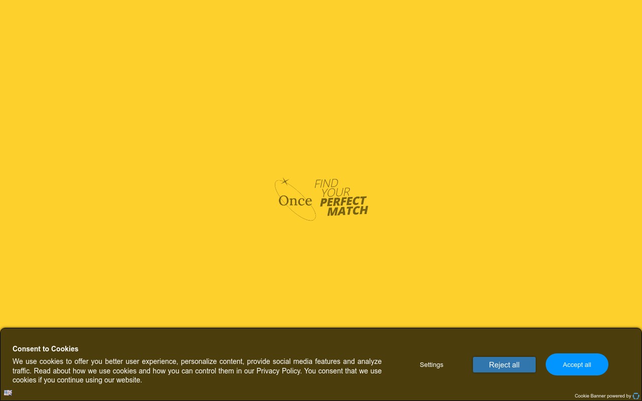 Screenshot of getonce.com