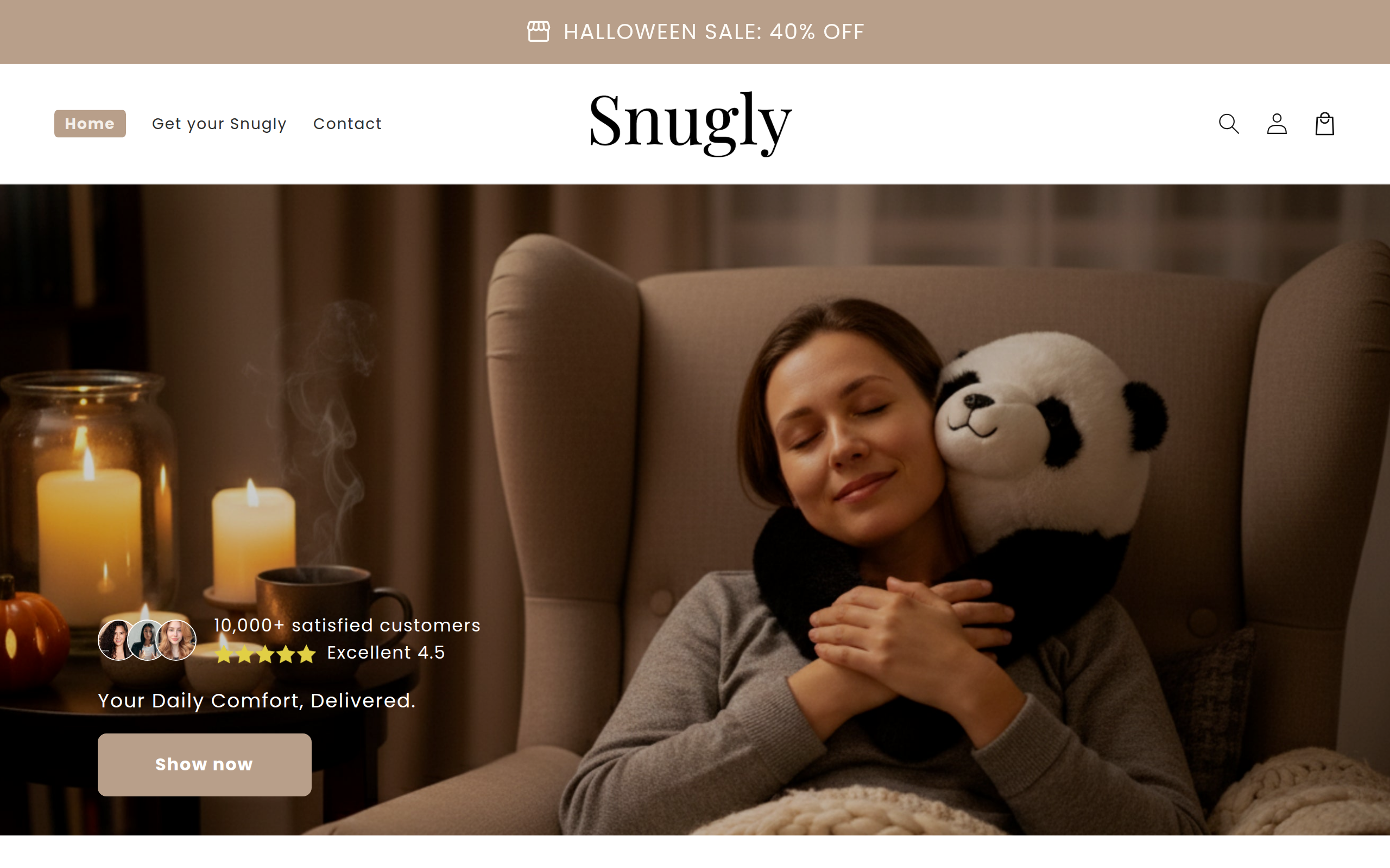 Screenshot of getsnugly.com