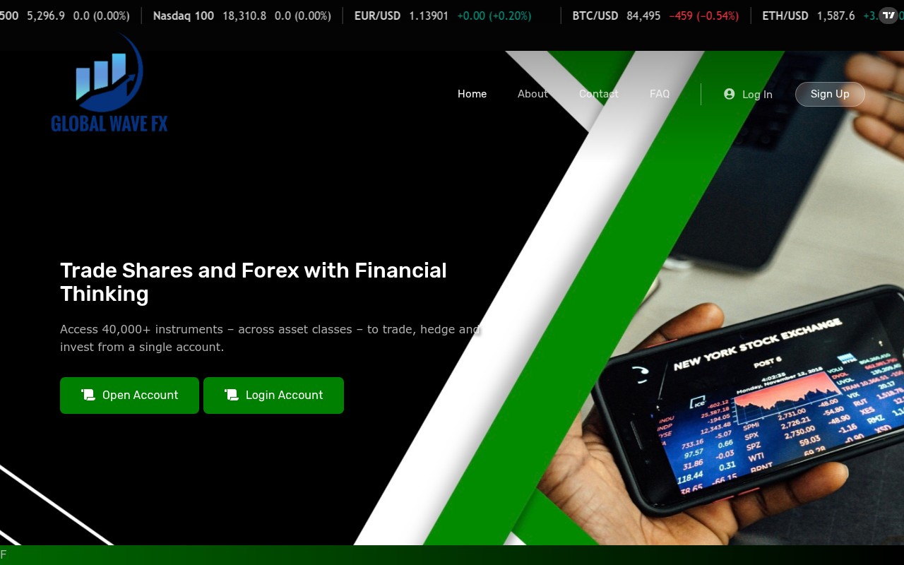 Screenshot of globalwavefx.com
