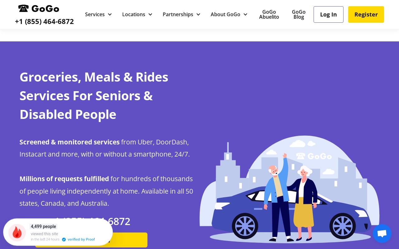 Screenshot of gogograndparent.com