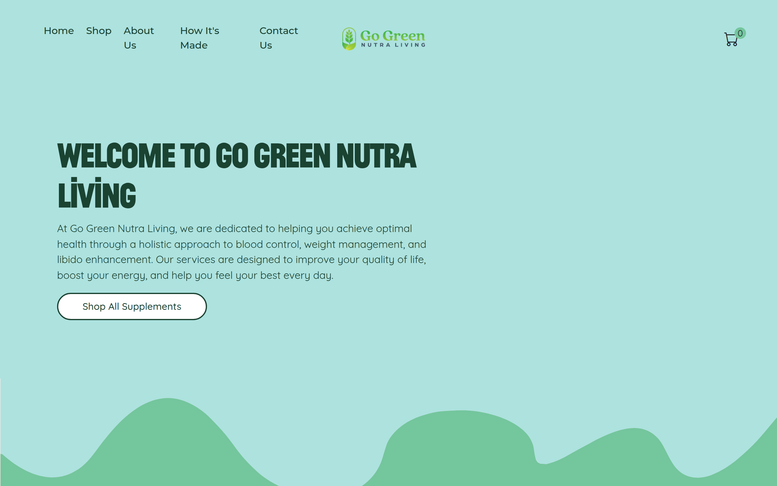 Screenshot of gogreennutraliving.com