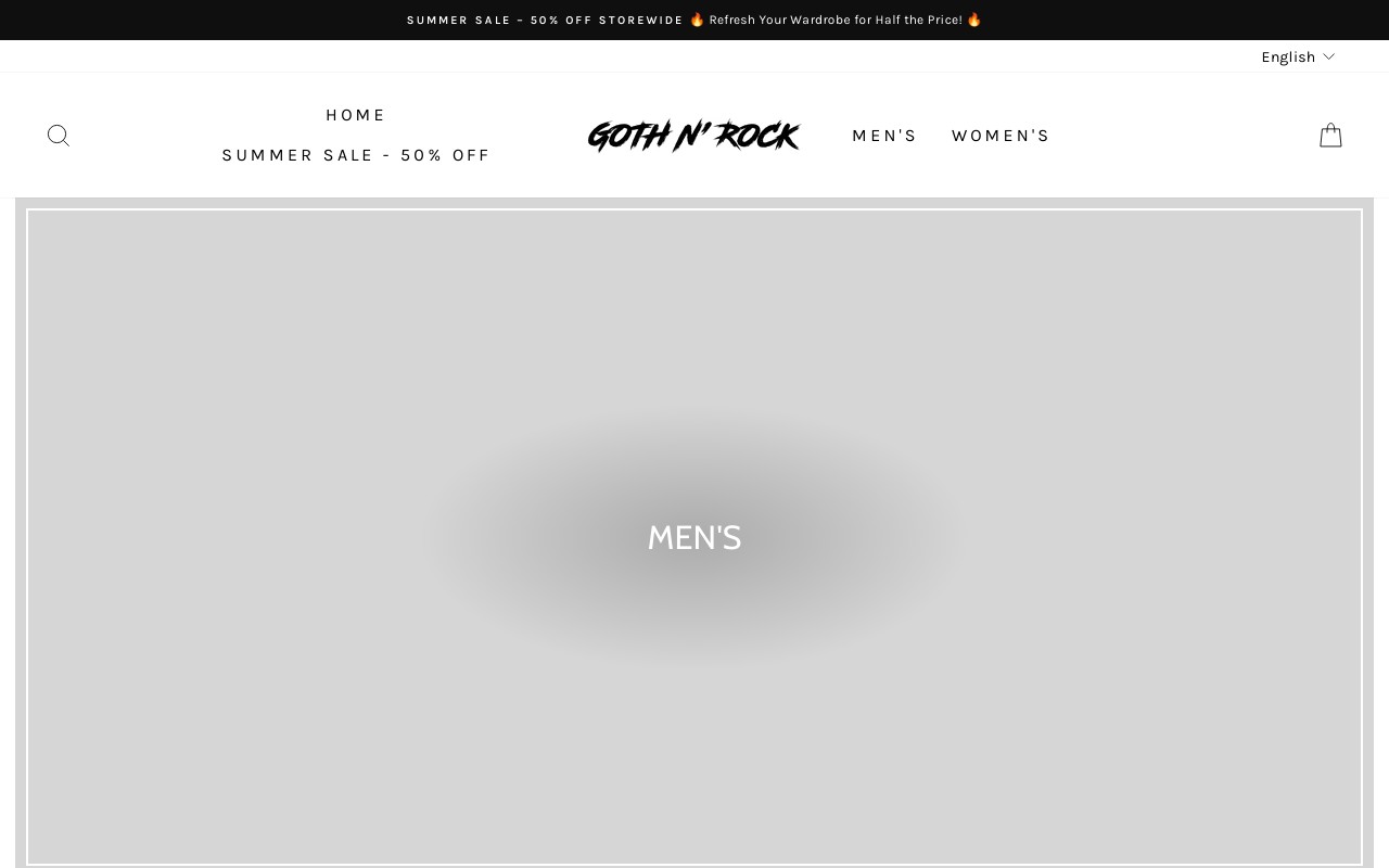 Screenshot of gothnrock.com