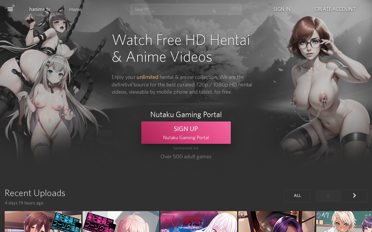 Screenshot of hanime.tv