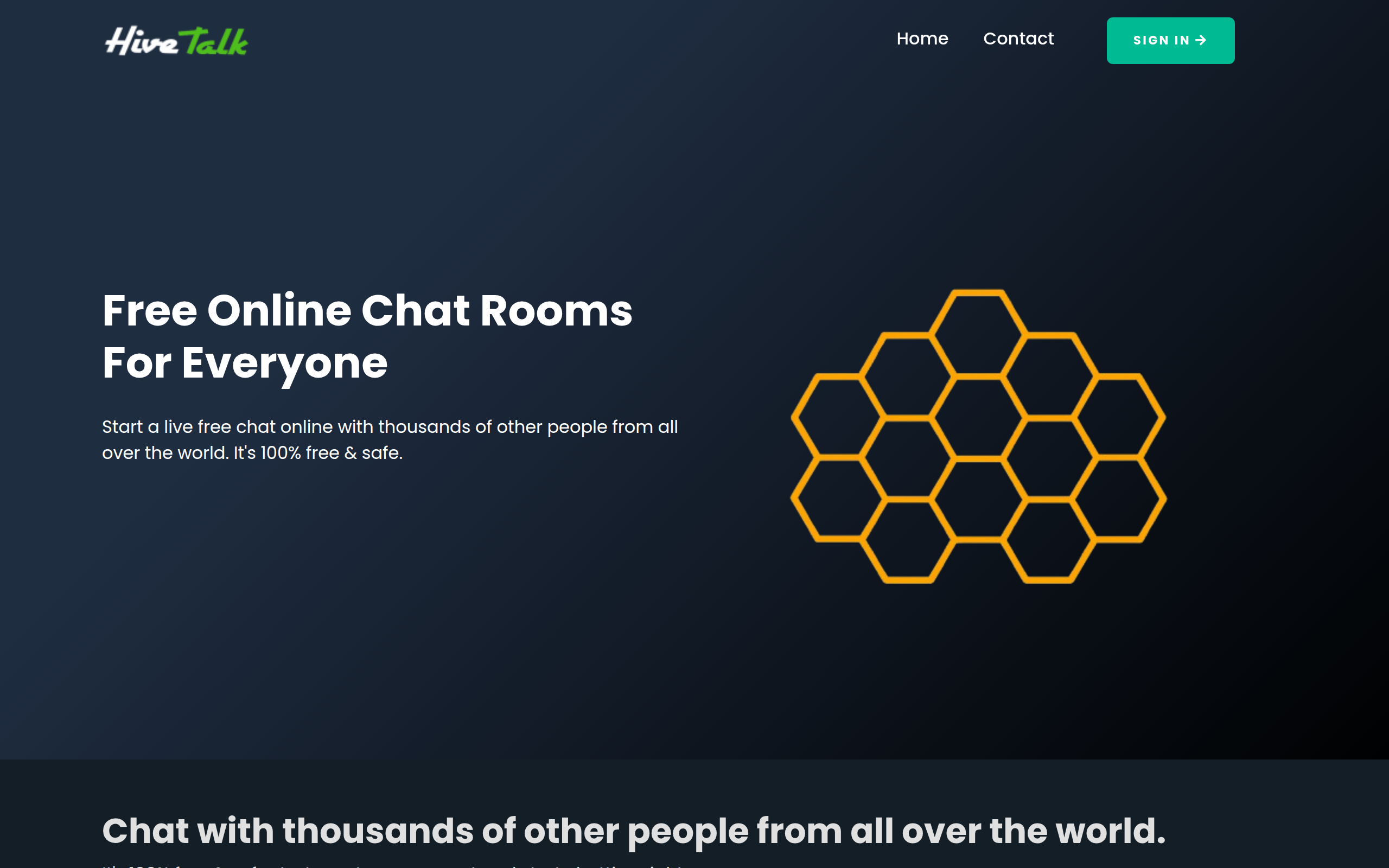 Screenshot of hivetalk.space