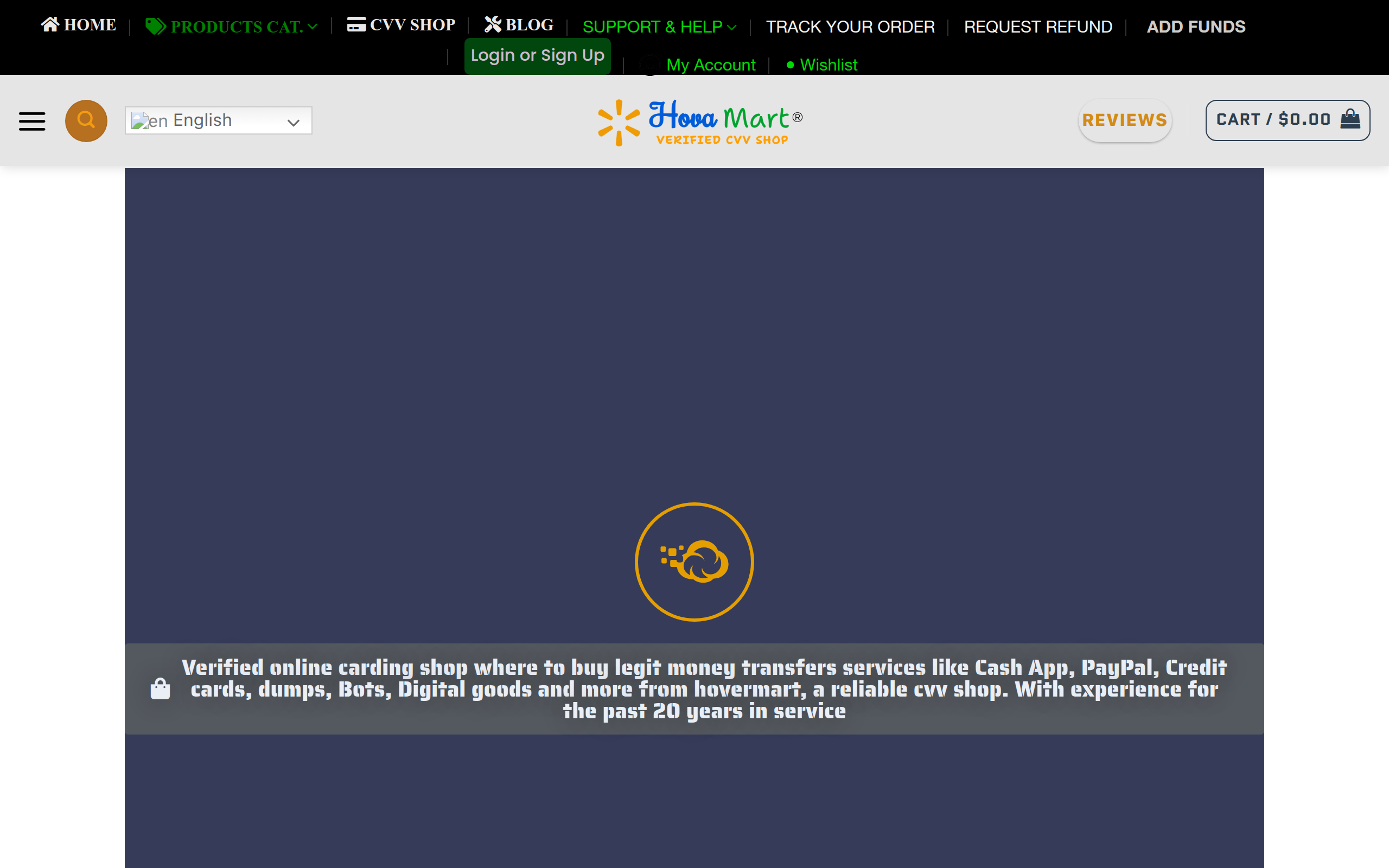 Screenshot of hovermartflix.com