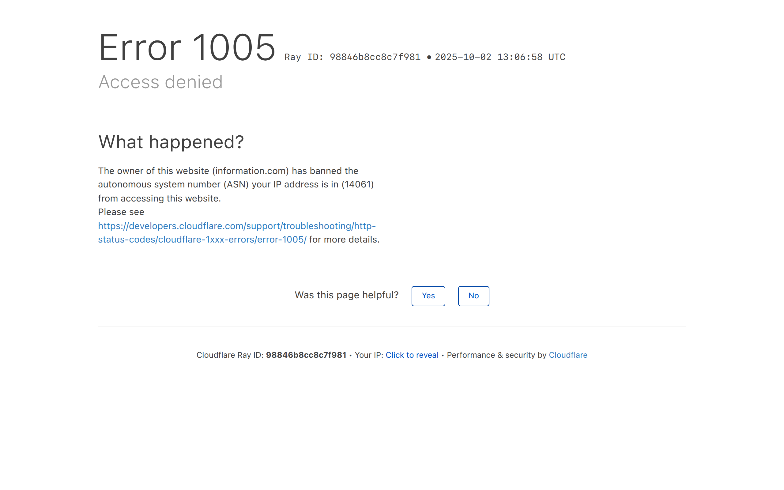 Screenshot of information.com