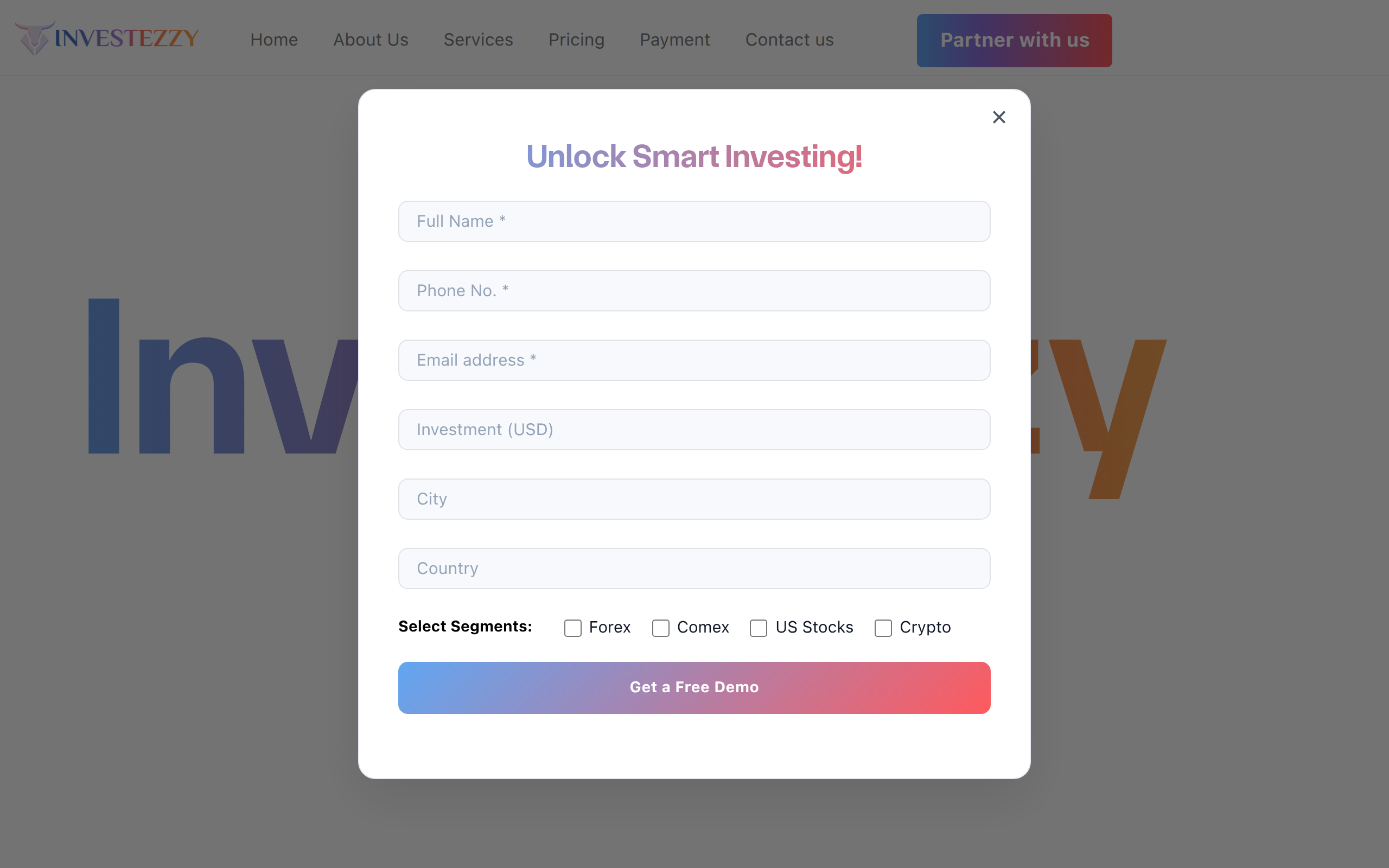 Screenshot of investezzy.com