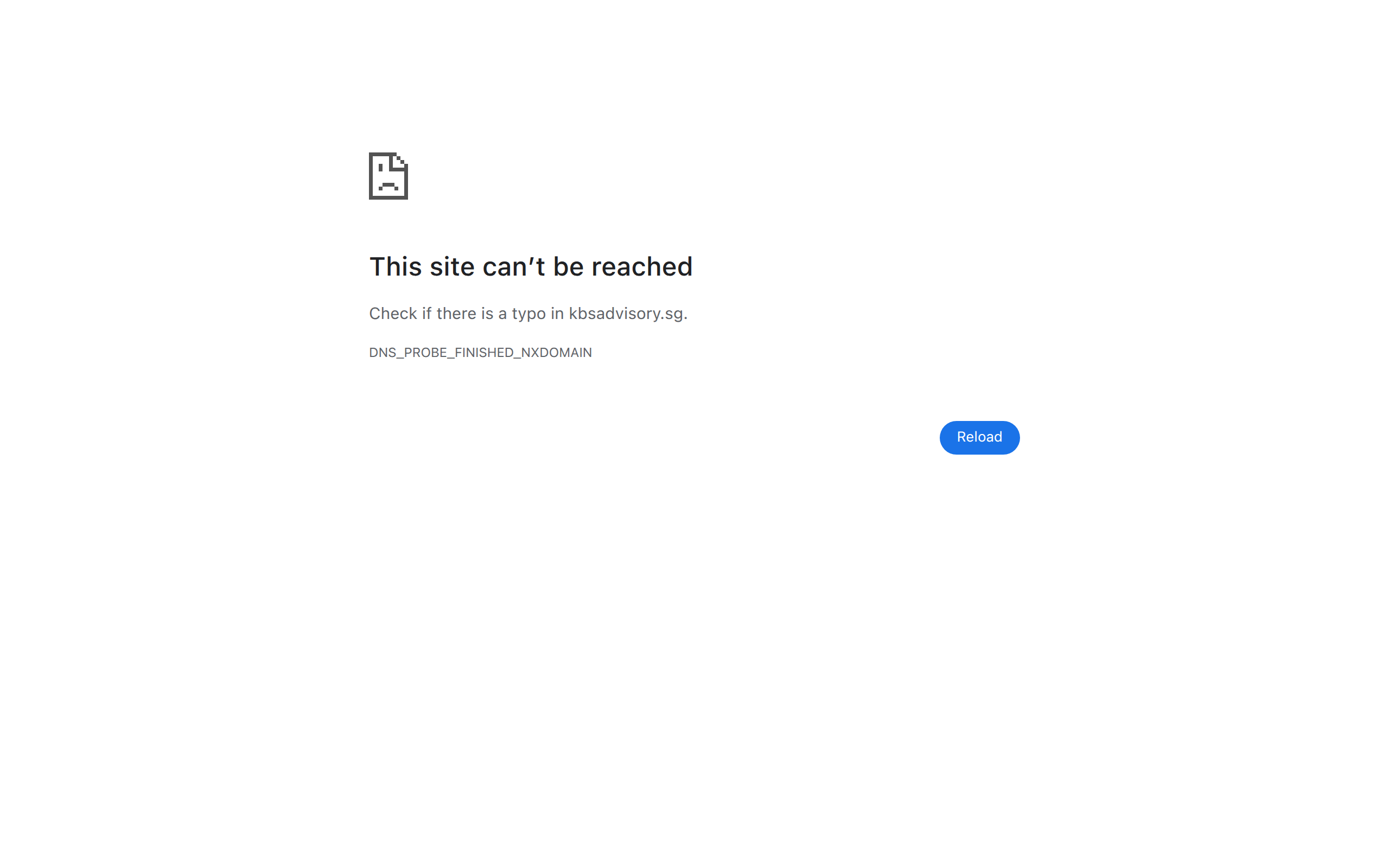 Screenshot of kbsadvisory.sg