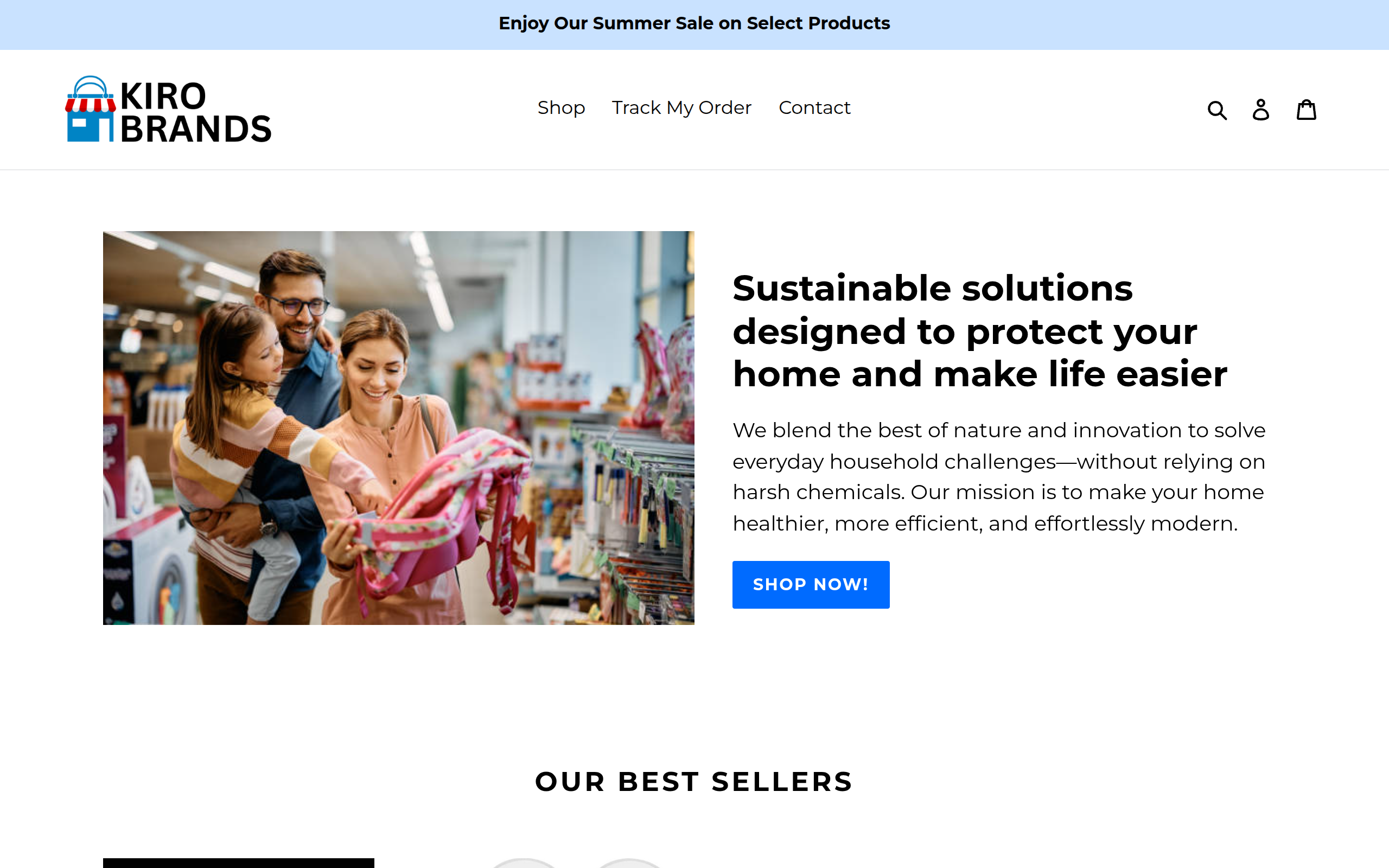 Screenshot of kirobrands.com
