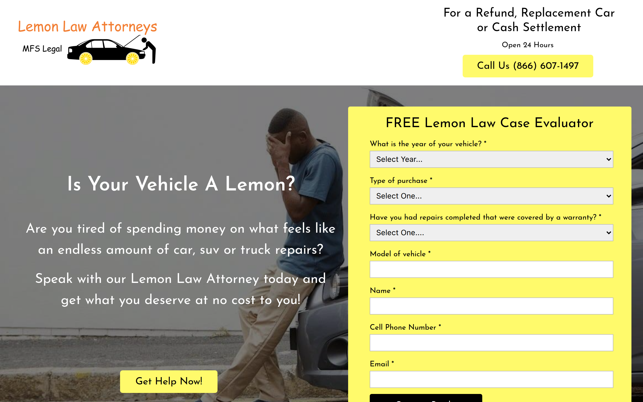 Screenshot of lemonlawdefendersinc.com