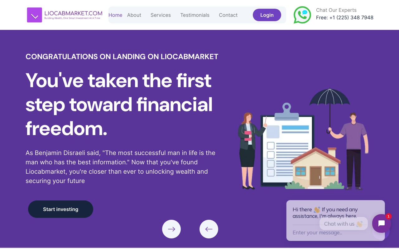 Screenshot of liocabmarket.com